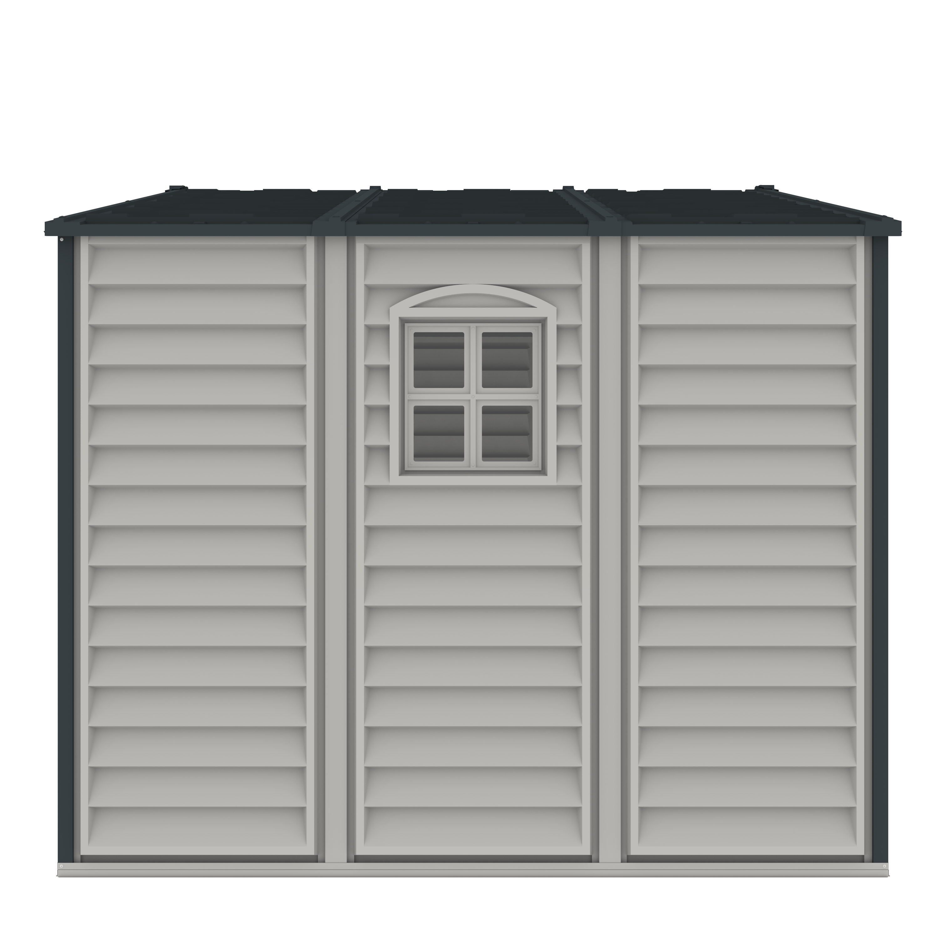 Duramax Woodside Plus 10.5x8 Vinyl Resin Outdoor Storage Shed With Foundation Kit