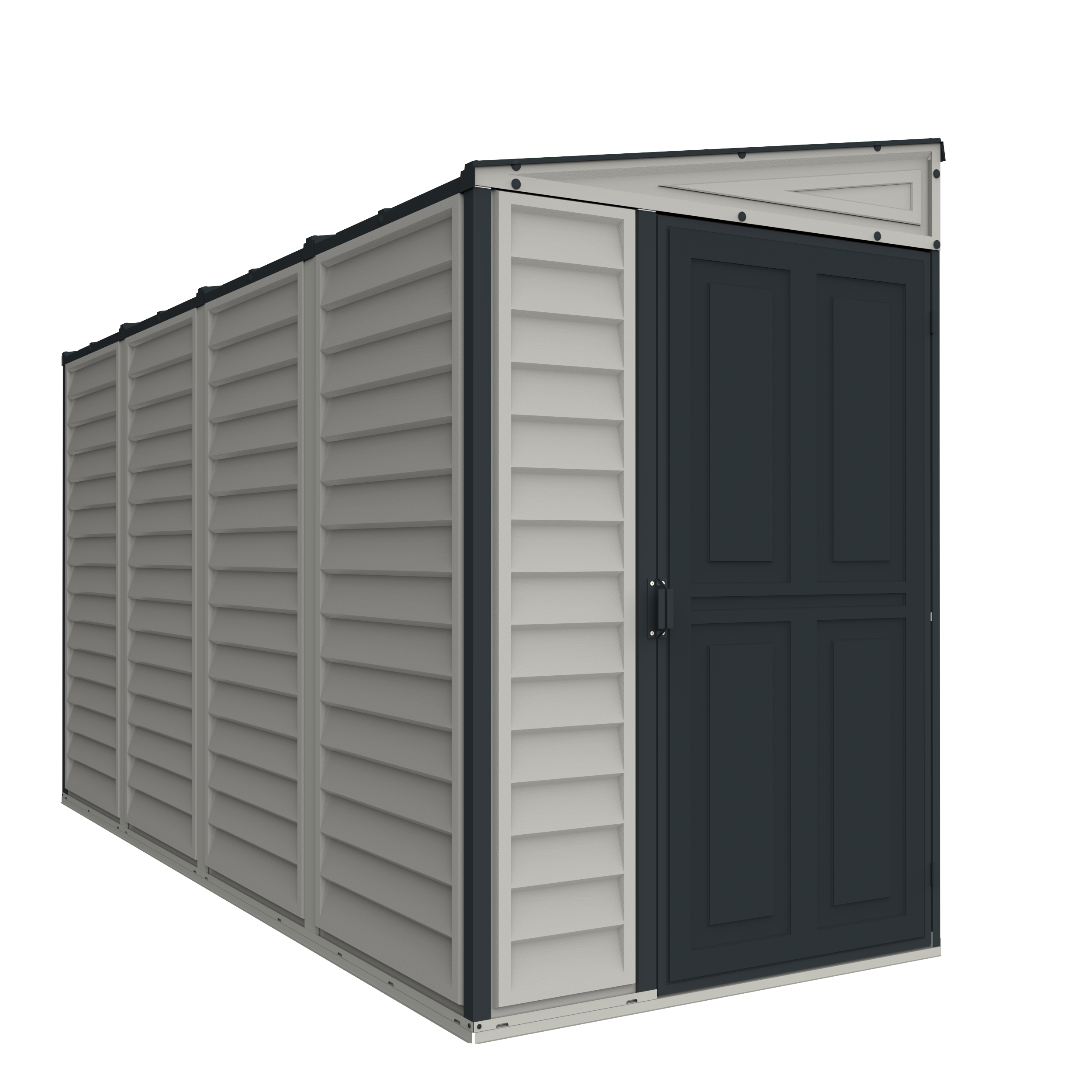 Duramax 4ft x 10ft Sidemate Plus Vinyl Resin Outdoor Storage Shed With Foundation Kit
