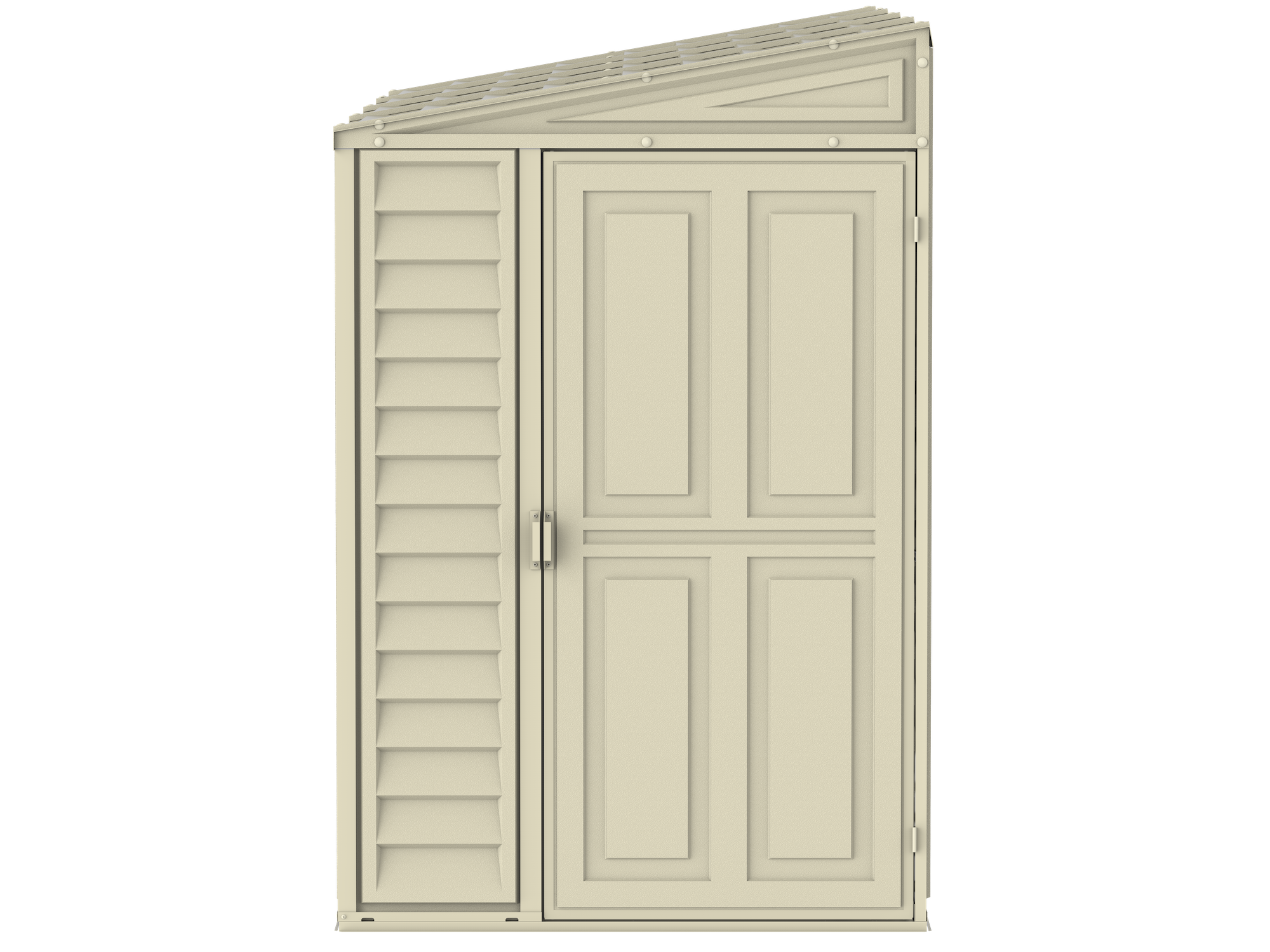 Duramax 4ft x 10ft Sidemate Vinyl Resin Outdoor Storage Shed With Foundation Kit