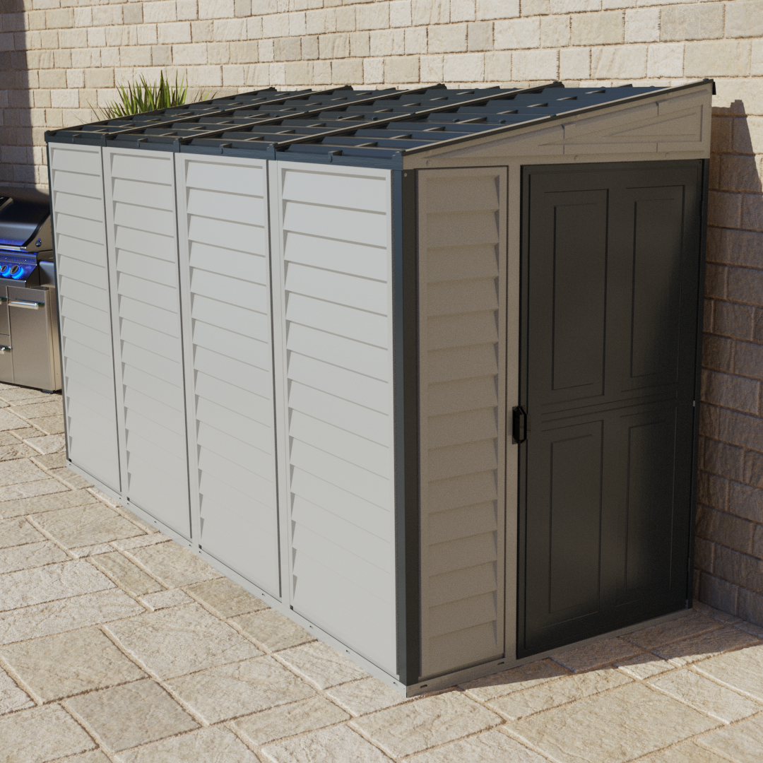 Duramax 4ft x 10ft Sidemate Plus Vinyl Resin Outdoor Storage Shed With Foundation Kit