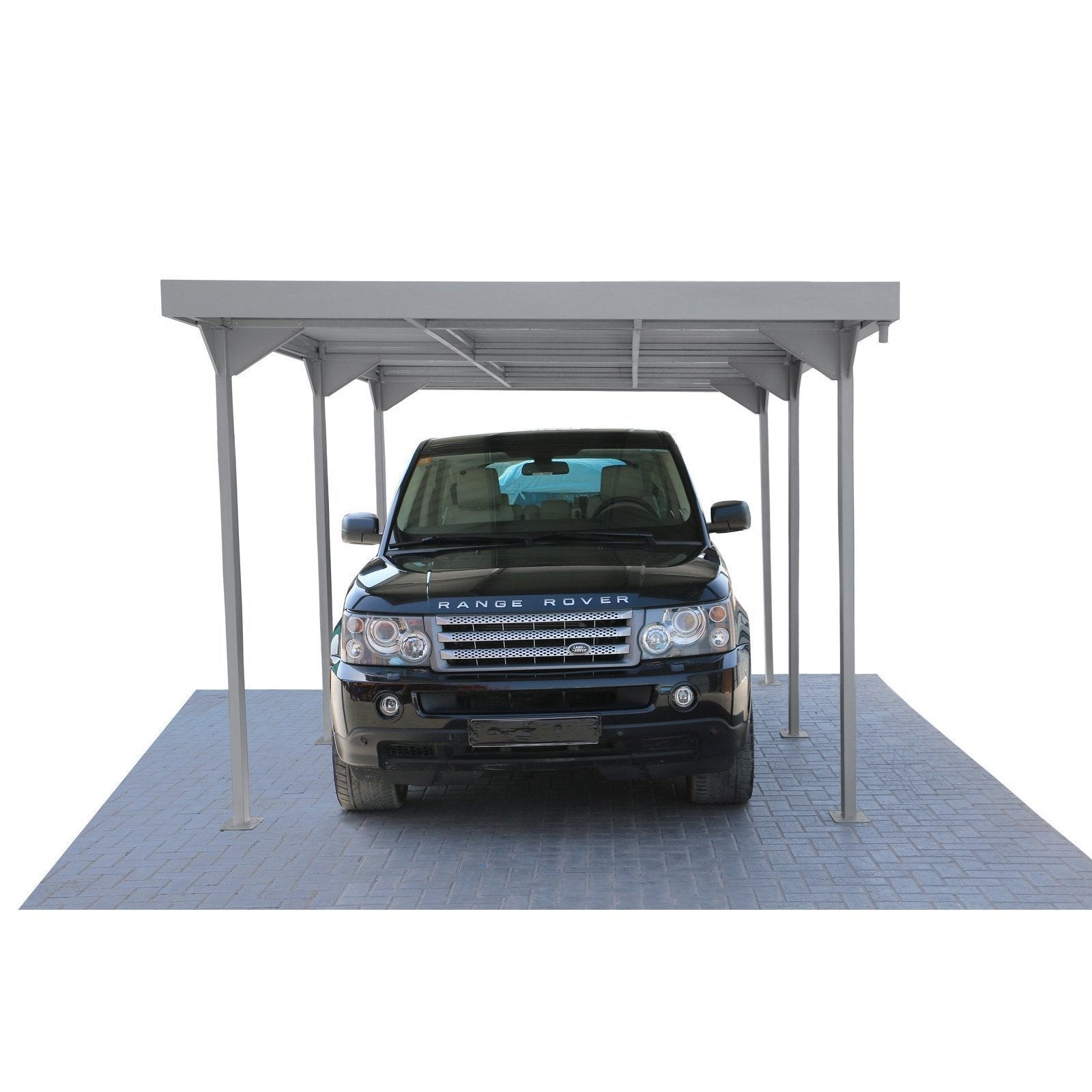 Duramax Carport Duramax 9ft x 17ft Palladium Metal Car Shelter Silver
