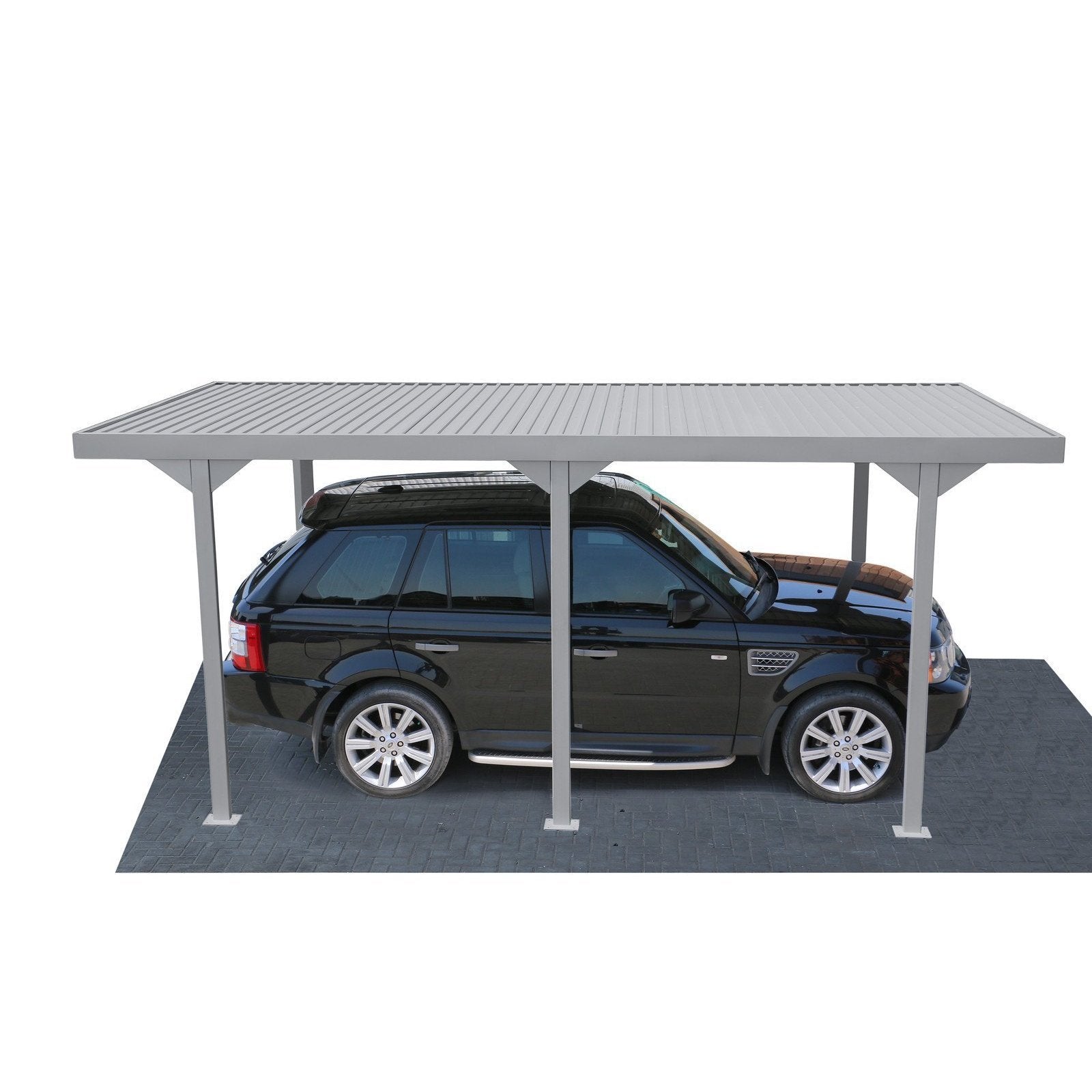 Duramax Carport Duramax 9ft x 17ft Palladium Metal Car Shelter Silver