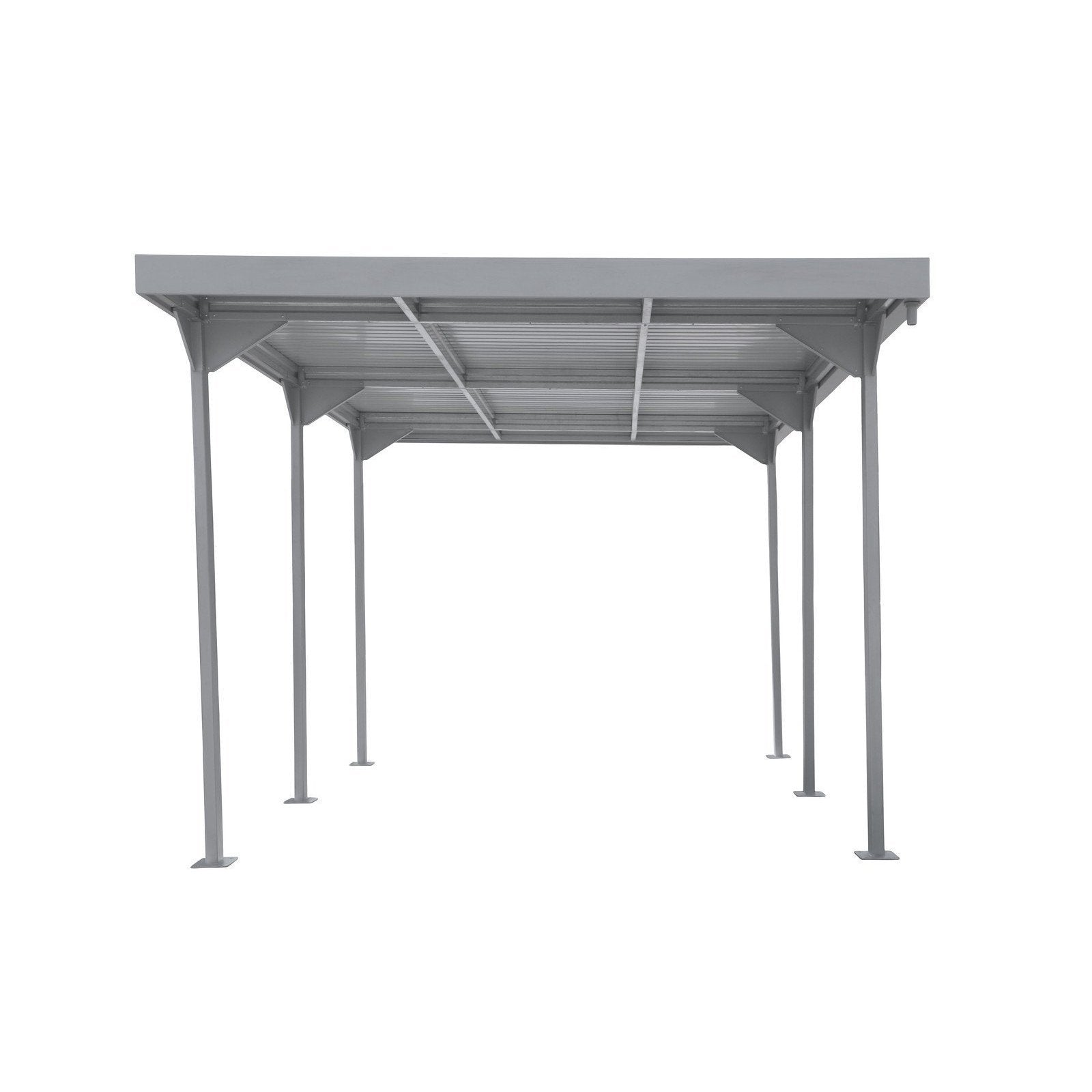 Duramax Carport Duramax 9ft x 17ft Palladium Metal Car Shelter Silver