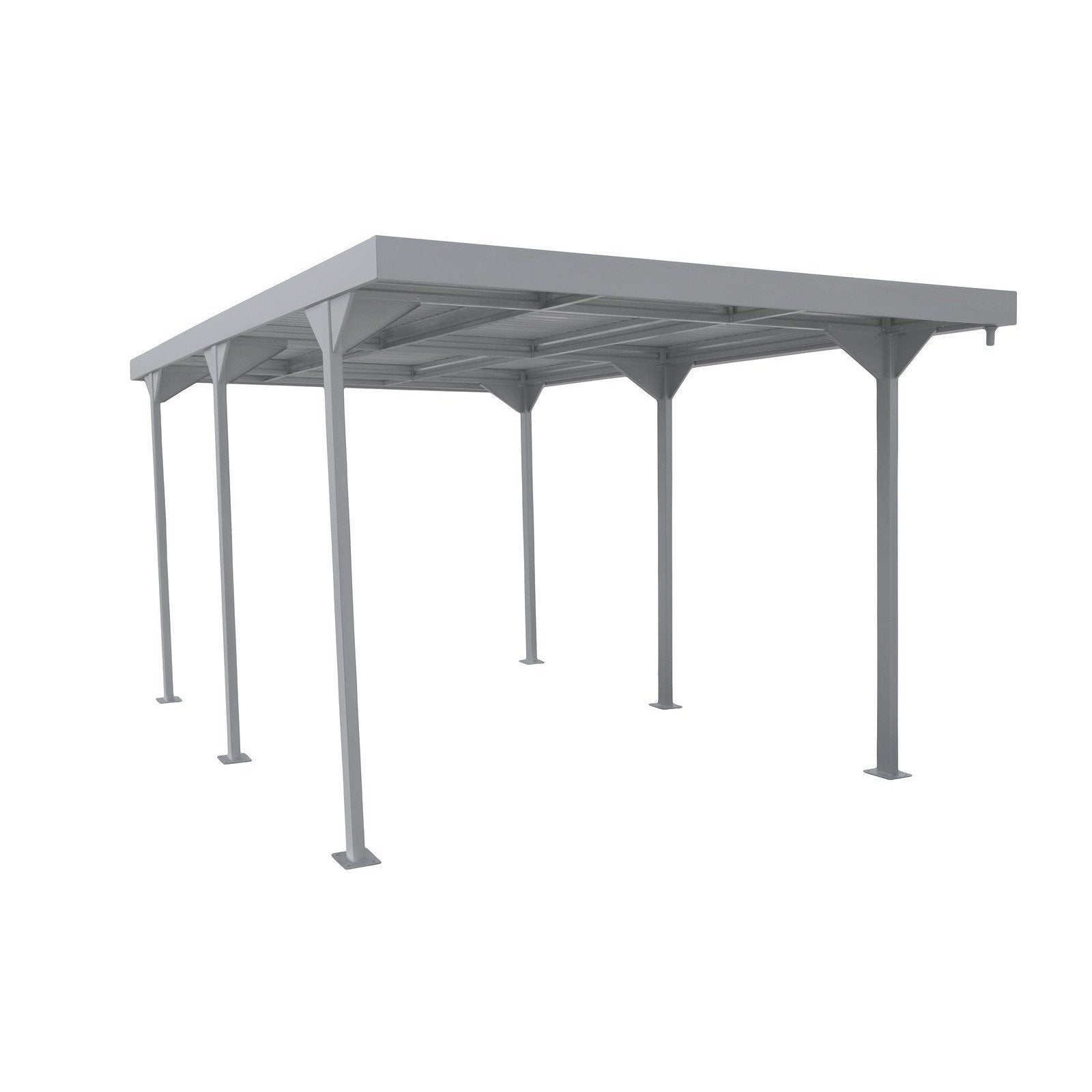 Duramax Carport Duramax 9ft x 17ft Palladium Metal Car Shelter Silver