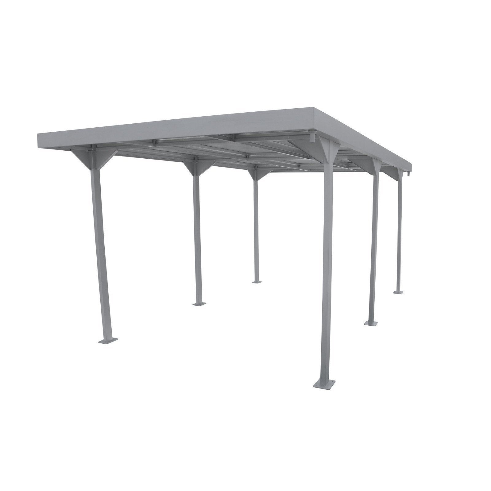 Duramax Carport Duramax 9ft x 17ft Palladium Metal Car Shelter Silver