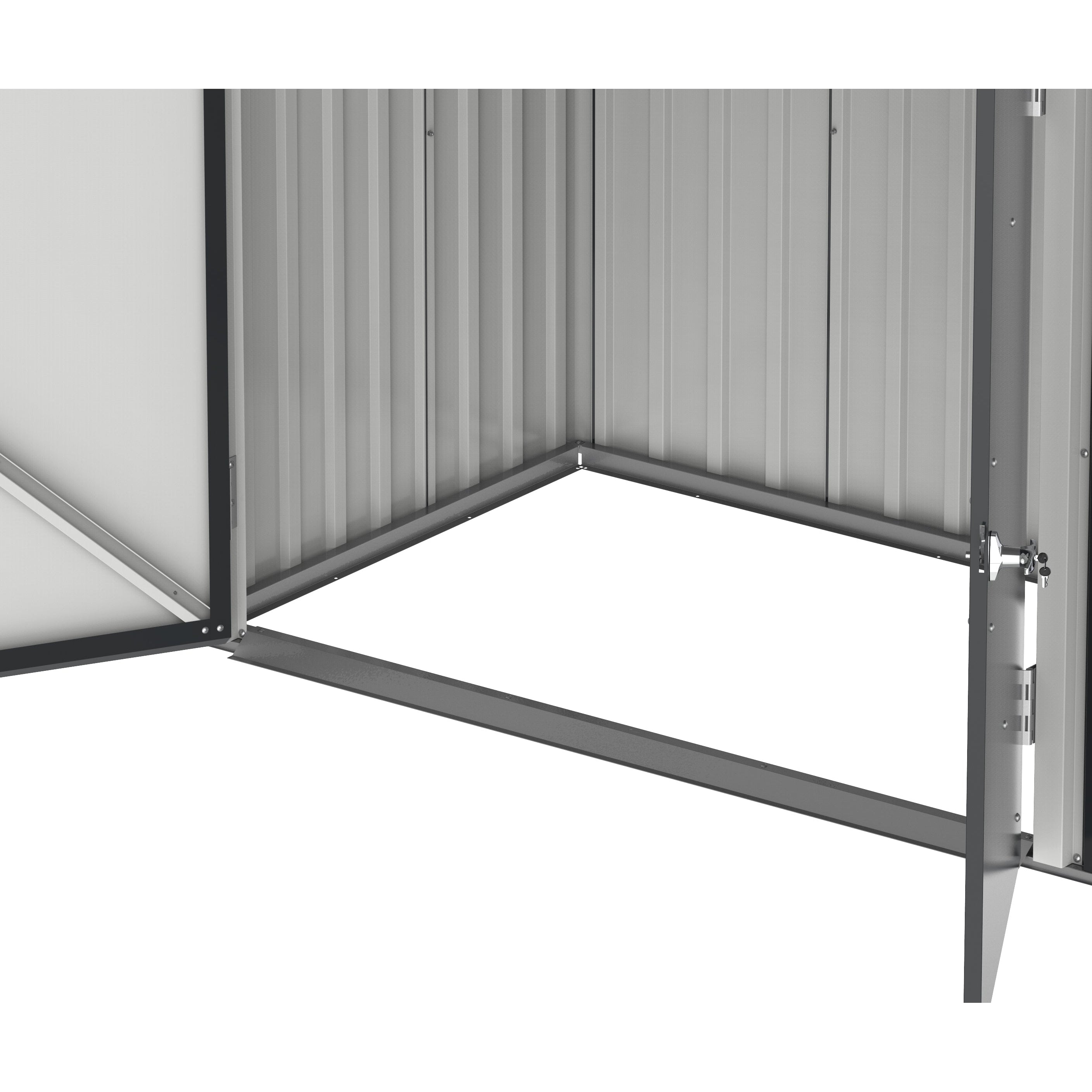 Duramax Enclosures Duramax 5ft x 3ft Metal Garbage Can Storage  Anthracite w/ white trim