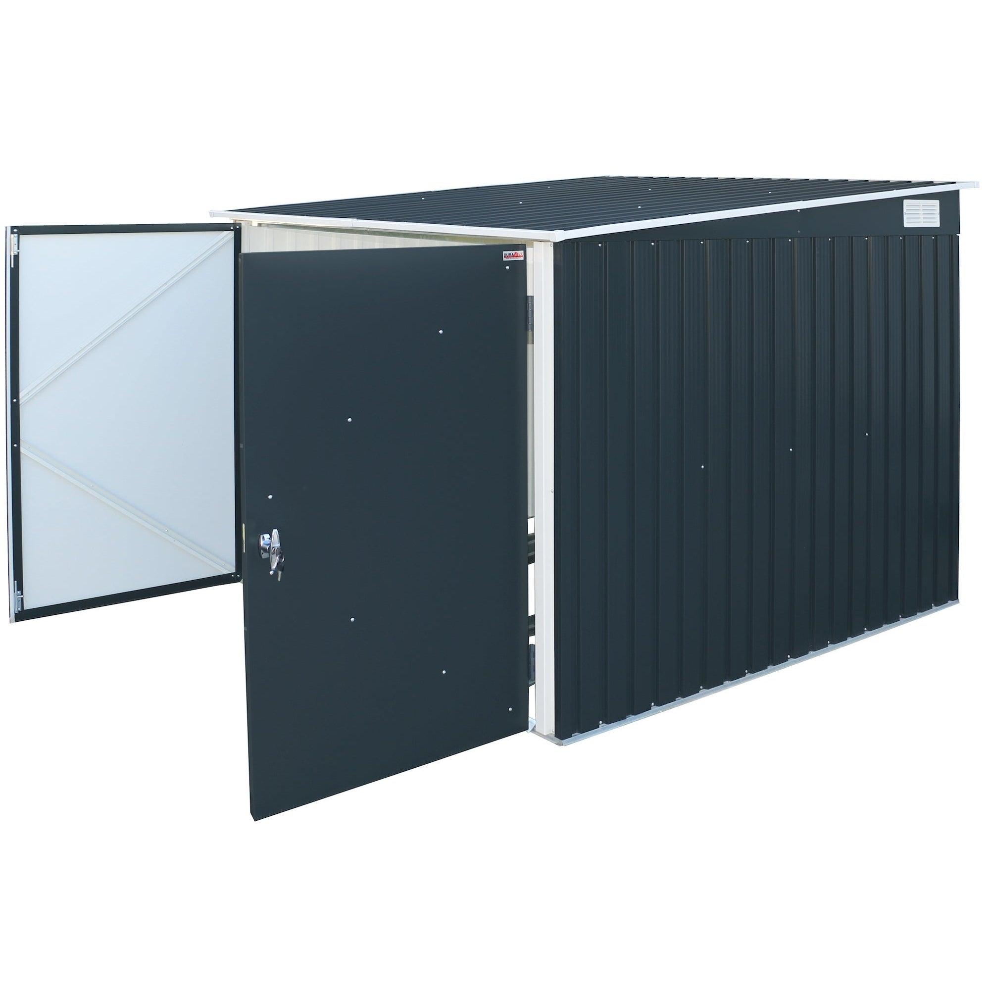 Duramax Enclosures Duramax 6ft x 6ft Bicycle Storage Metal Anthracite w/ white trim (East Coast Only)