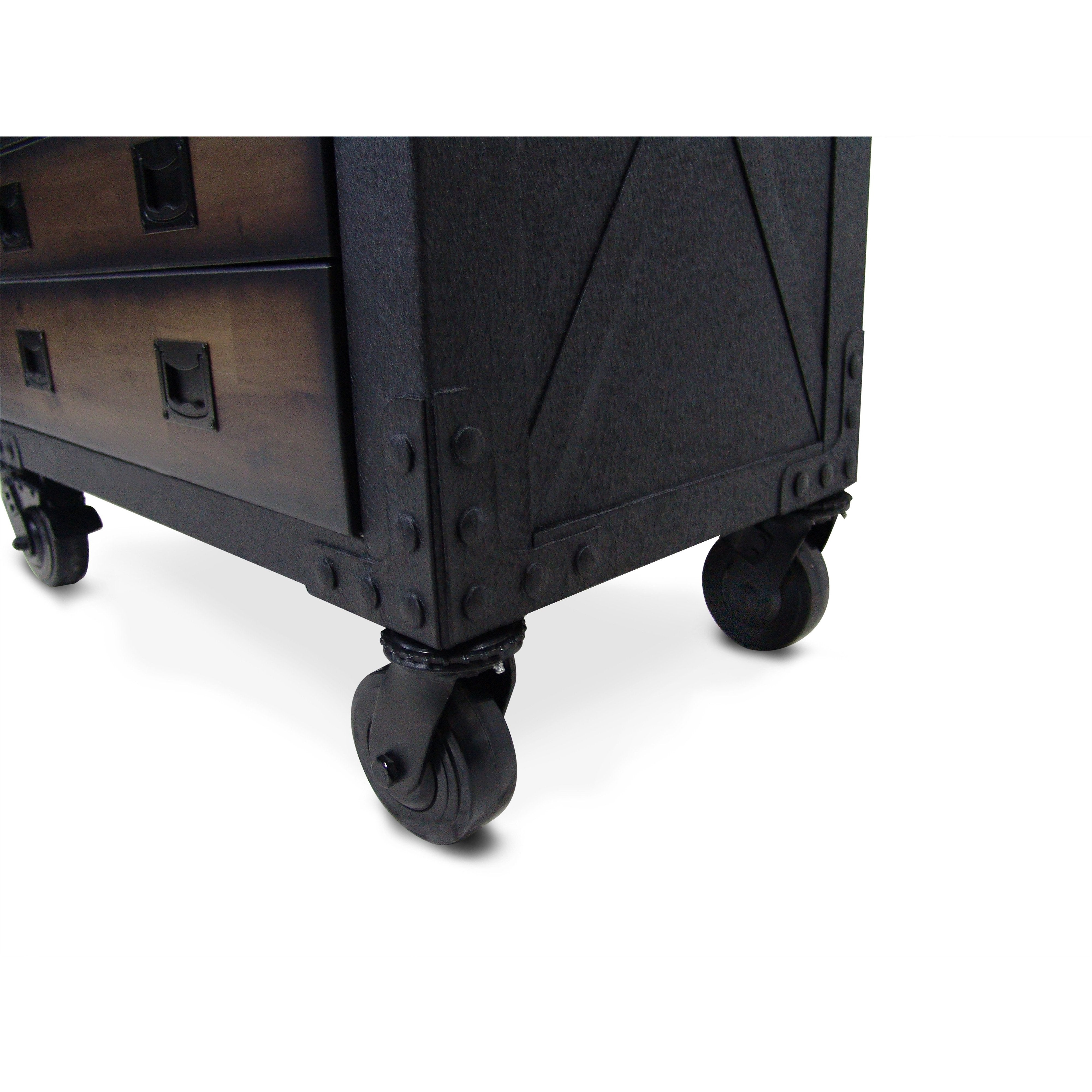 Duramax furniture Duramax 36 In. 5-Drawers Rolling Tool Chest with Wood Top