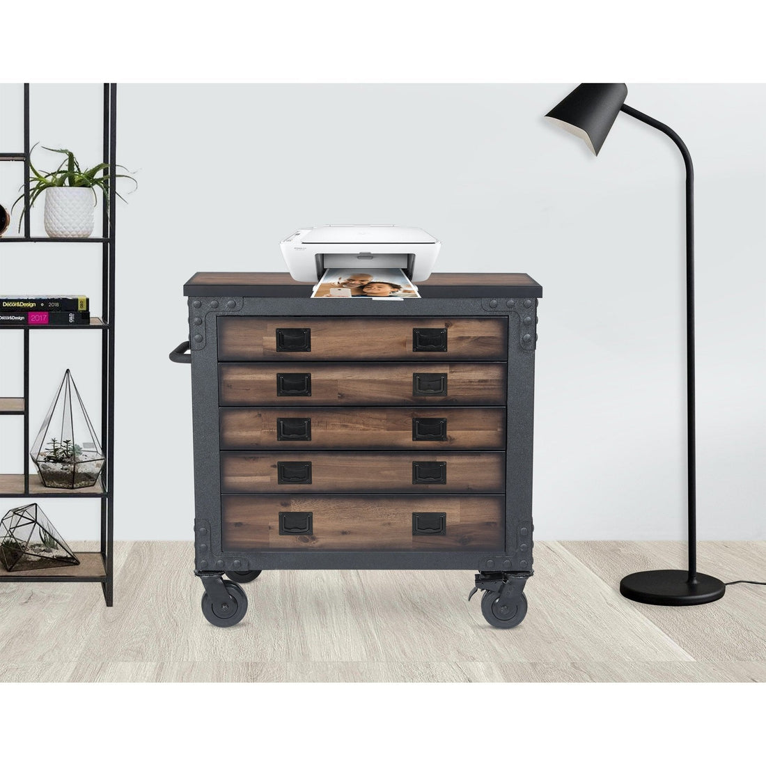 Duramax furniture Duramax 36 In. 5-Drawers Rolling Tool Chest with Wood Top
