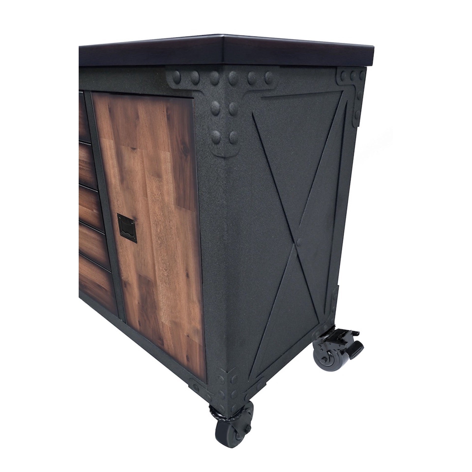 Duramax garage storage Duramax 48 in. 5-Drawers Rolling Tool Chest with Wood Top