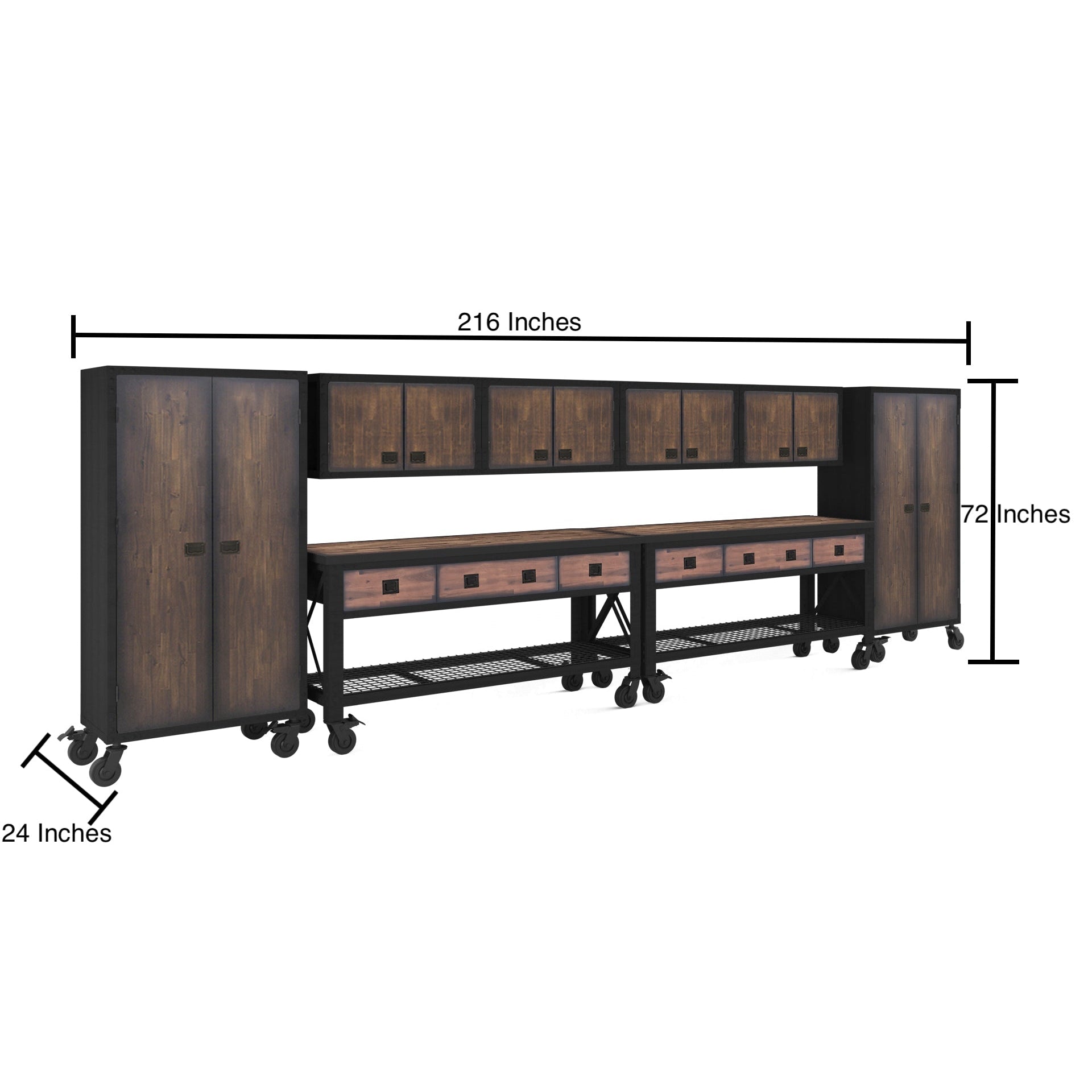 Duramax garage storage Duramax 8-Piece Garage Set with Workbenches, Wall Cabinets and Free Standing Cabinets