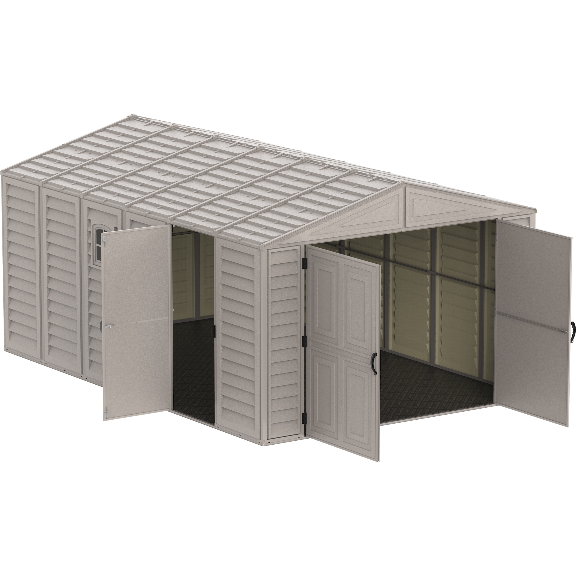 Duramax Garages Duramax 10.5ft x 15ft Vinyl Garage with Foundation Kit and Windows