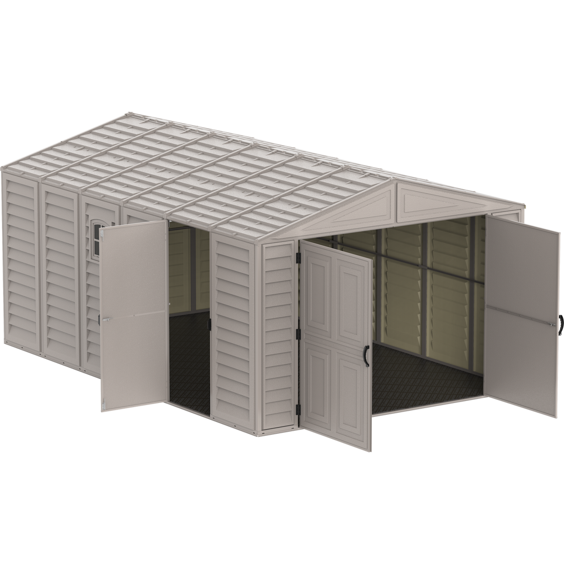 Duramax Garages Duramax 10.5ft x 15ft Vinyl Garage with Foundation Kit and Windows