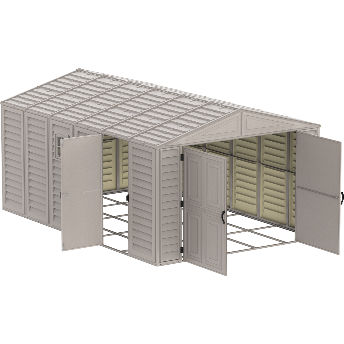 Duramax Garages Duramax 10.5ft x 15ft Vinyl Garage with Foundation Kit and Windows