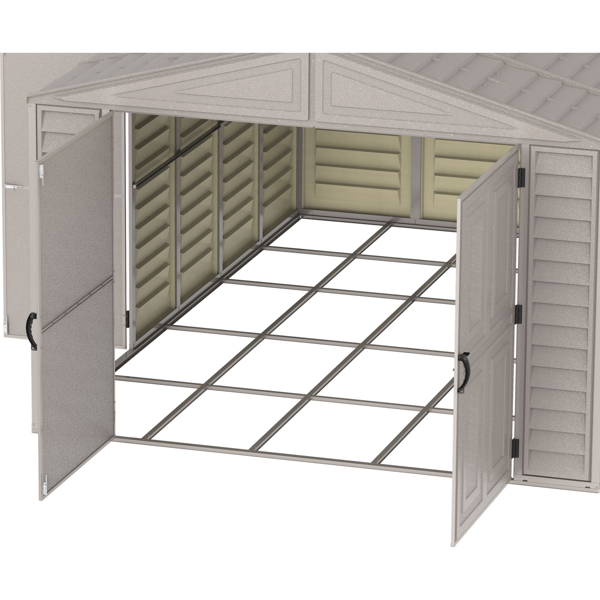 Duramax Garages Duramax 10.5ft x 15ft Vinyl Garage with Foundation Kit and Windows