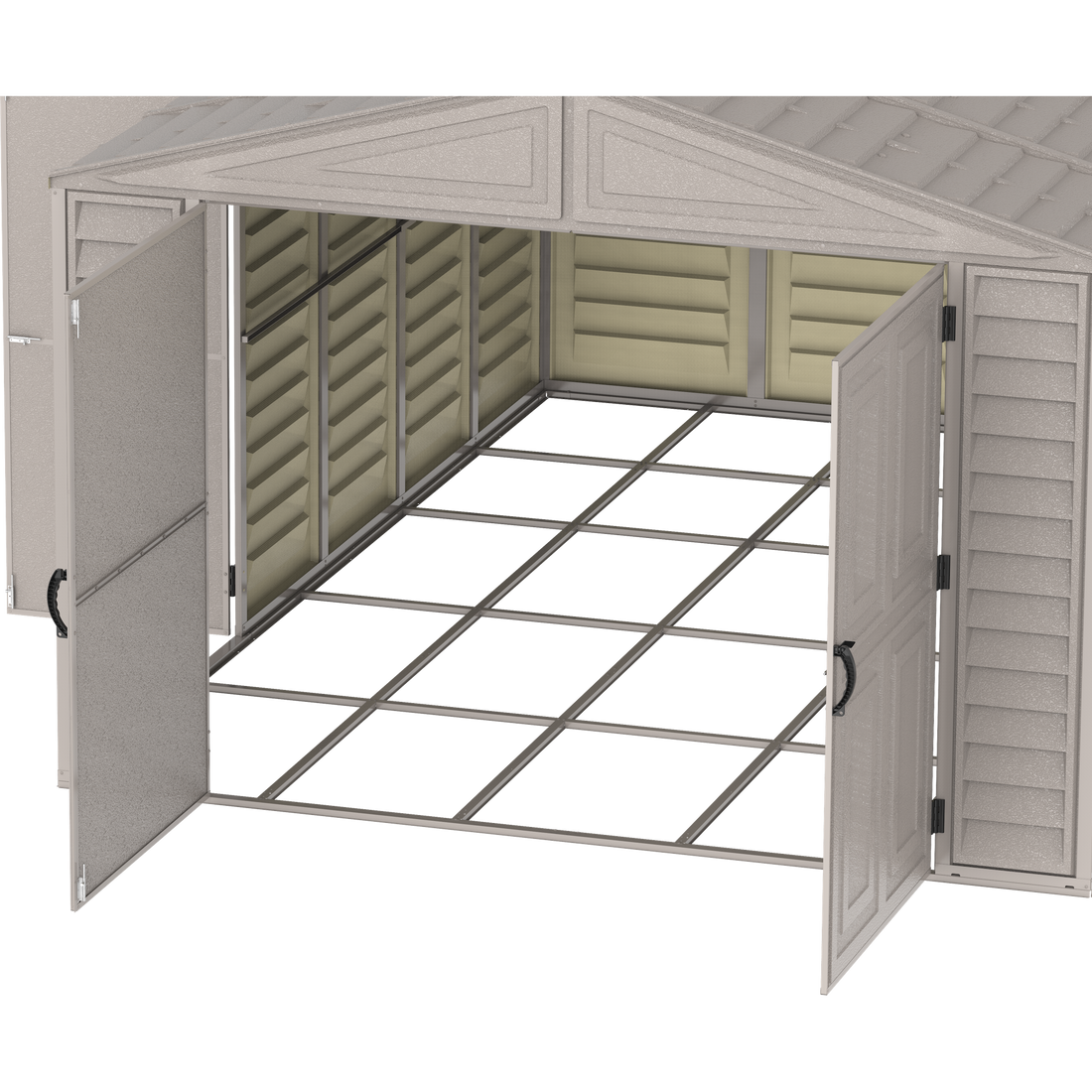 Duramax Garages Duramax 10.5ft x 15ft Vinyl Garage with Foundation Kit and Windows