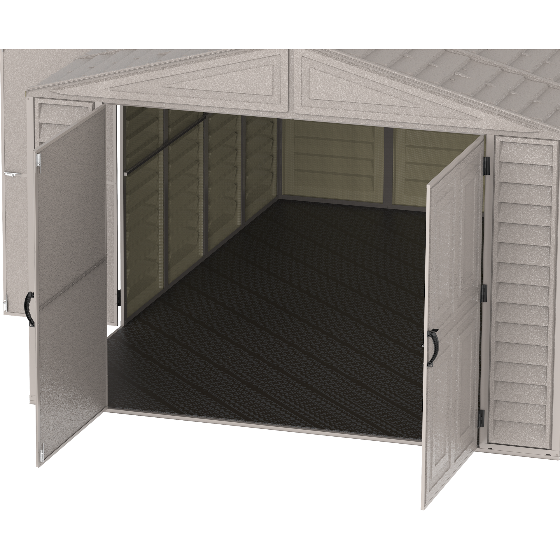 Duramax Garages Duramax 10.5ft x 15ft Vinyl Garage with Foundation Kit and Windows