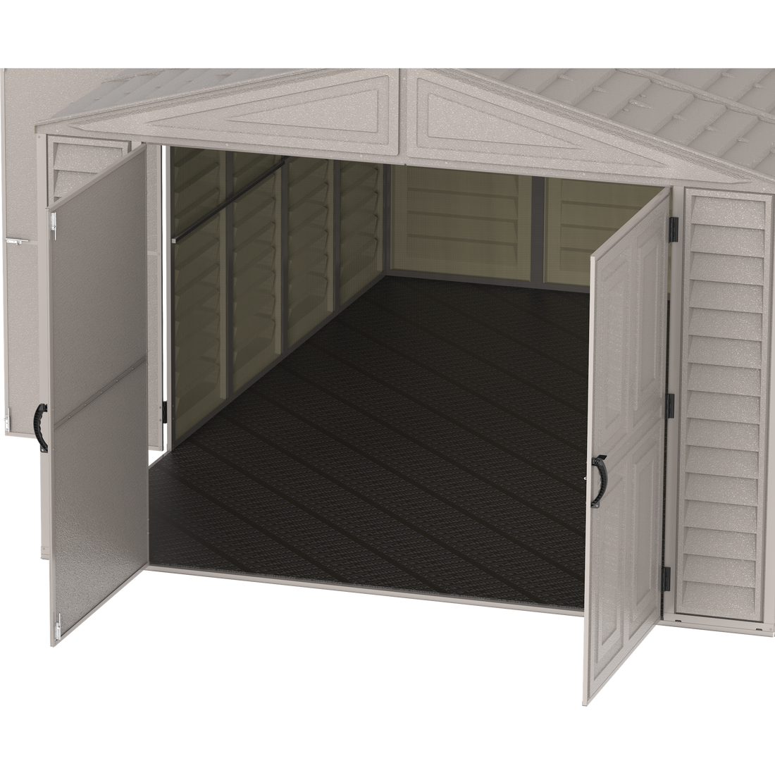Duramax Garages Duramax 10.5ft x 15ft Vinyl Garage with Foundation Kit and Windows