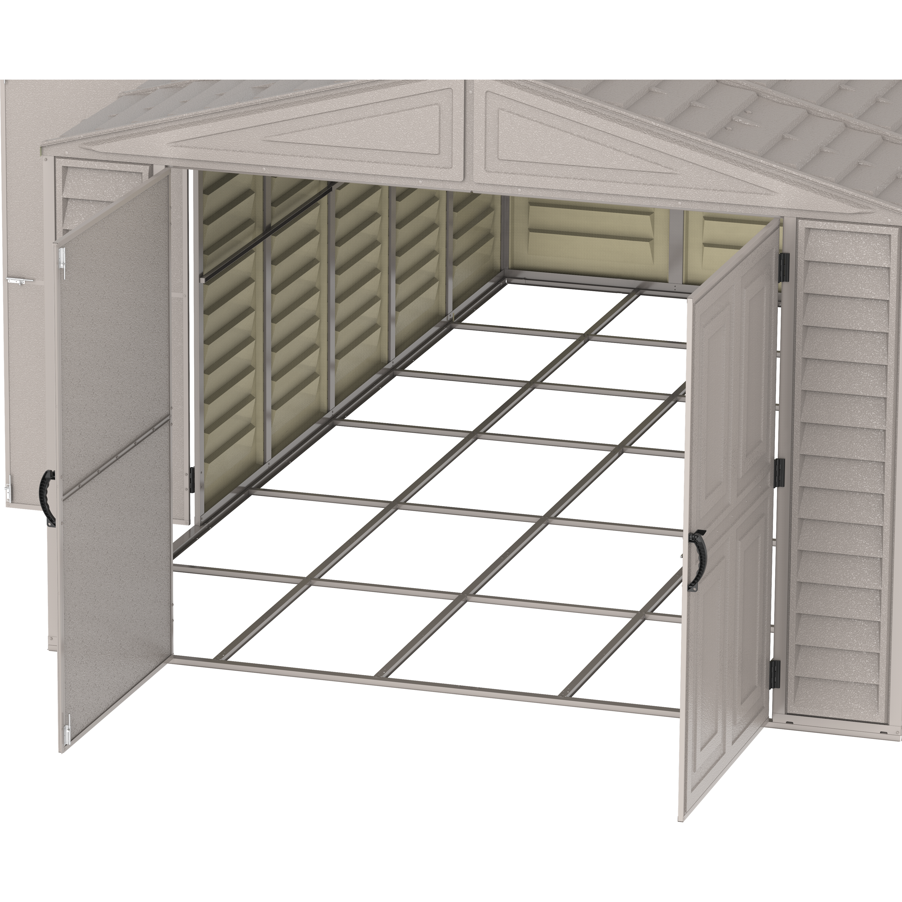 Duramax Garages DuraMax 10.5ft x 20.5ft w/ Vinyl Garage with Foundation Kit and windows