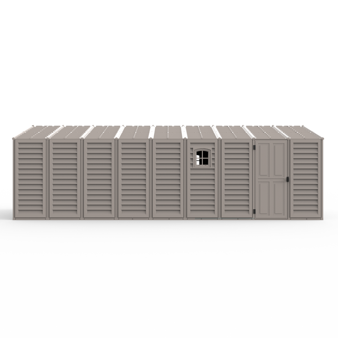 Duramax Garages DuraMax 10.5ft x 23ft Vinyl Garage with Foundation Kit and windows