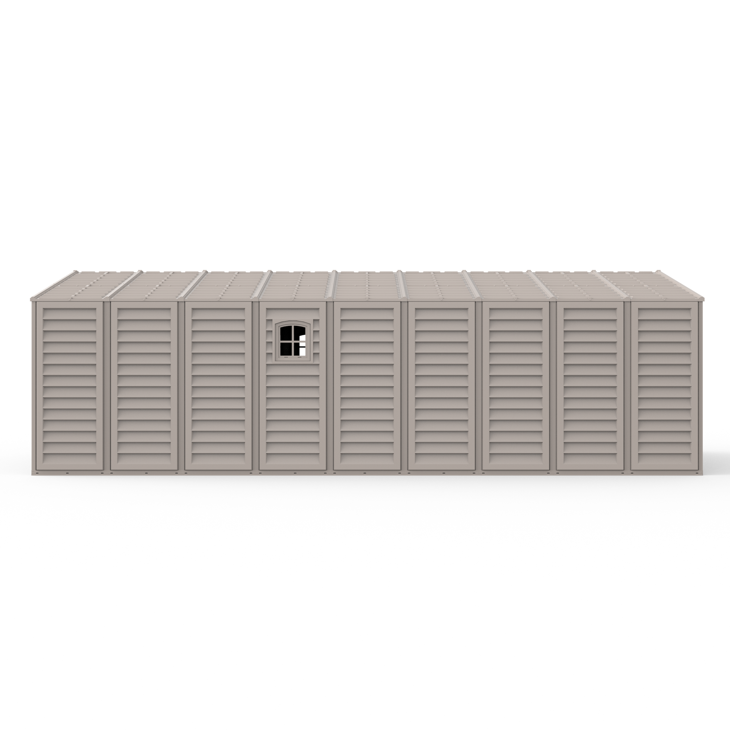 Duramax Garages DuraMax 10.5ft x 23ft Vinyl Garage with Foundation Kit and windows