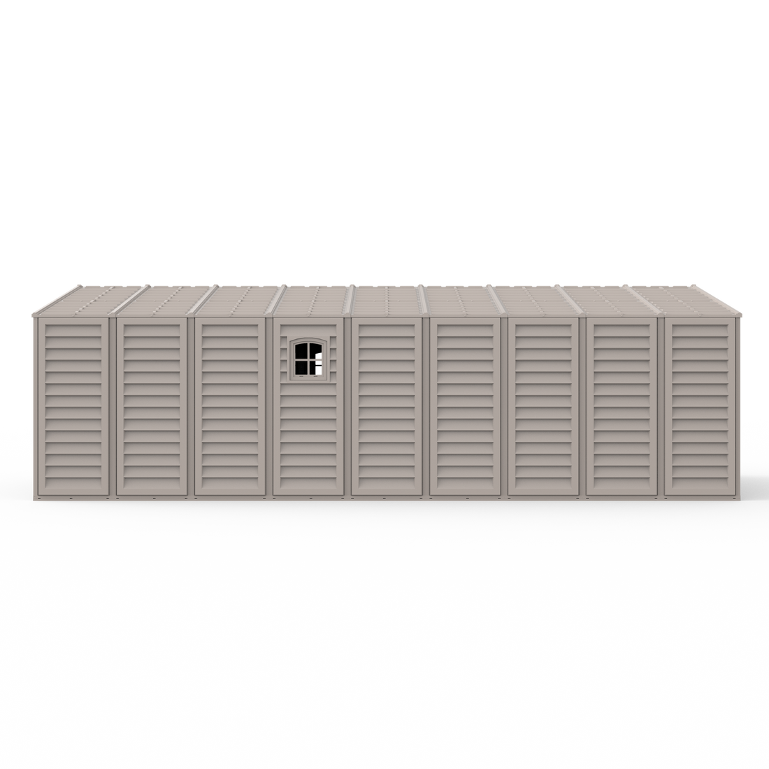 Duramax Garages DuraMax 10.5ft x 23ft Vinyl Garage with Foundation Kit and windows
