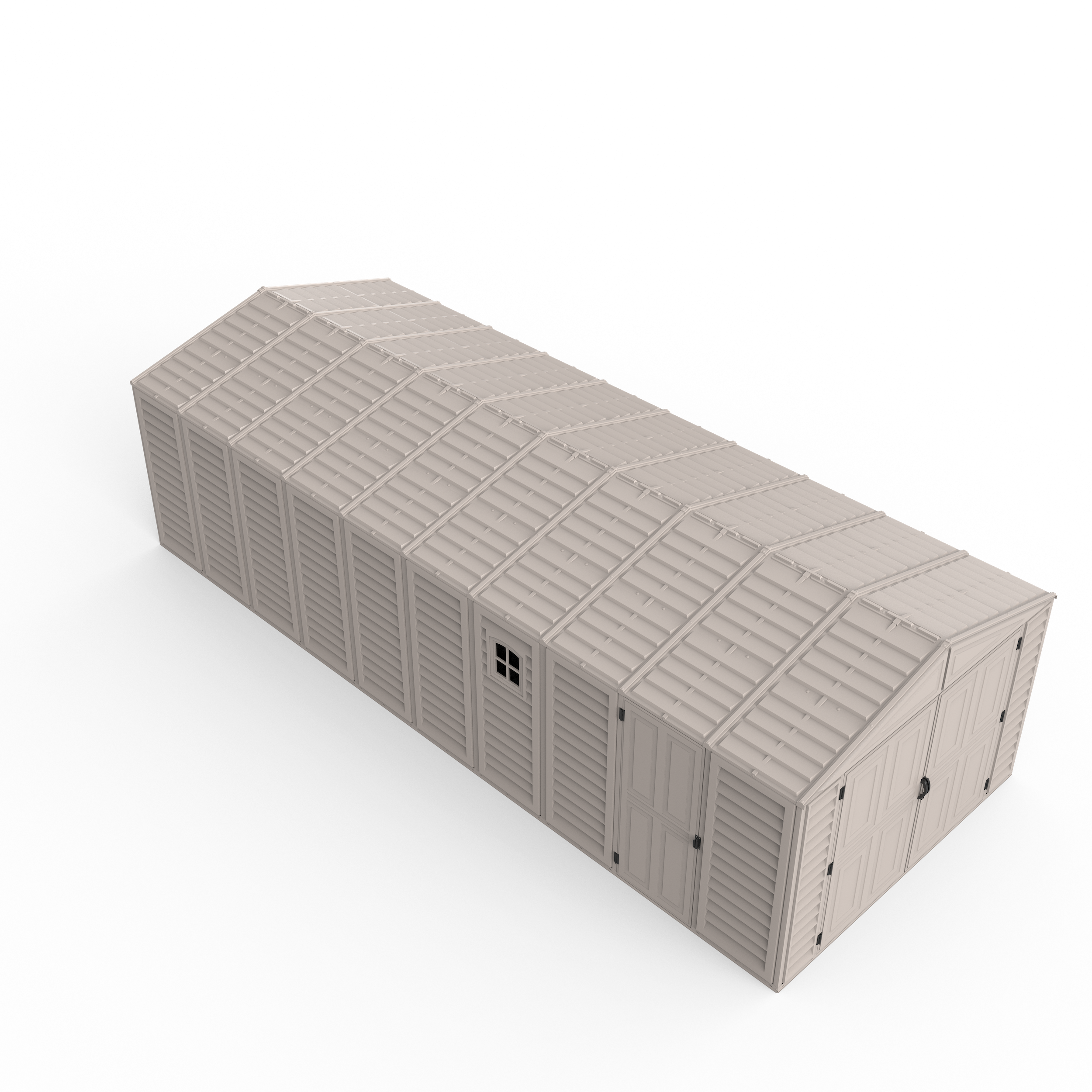 Duramax Garages DuraMax 10.5ft x 26.5ft Vinyl Garage with Foundation Kit and Windows