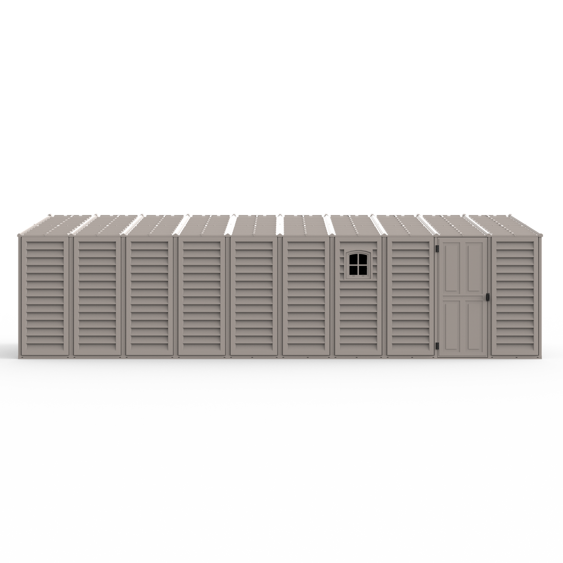 Duramax Garages DuraMax 10.5ft x 26.5ft Vinyl Garage with Foundation Kit and Windows