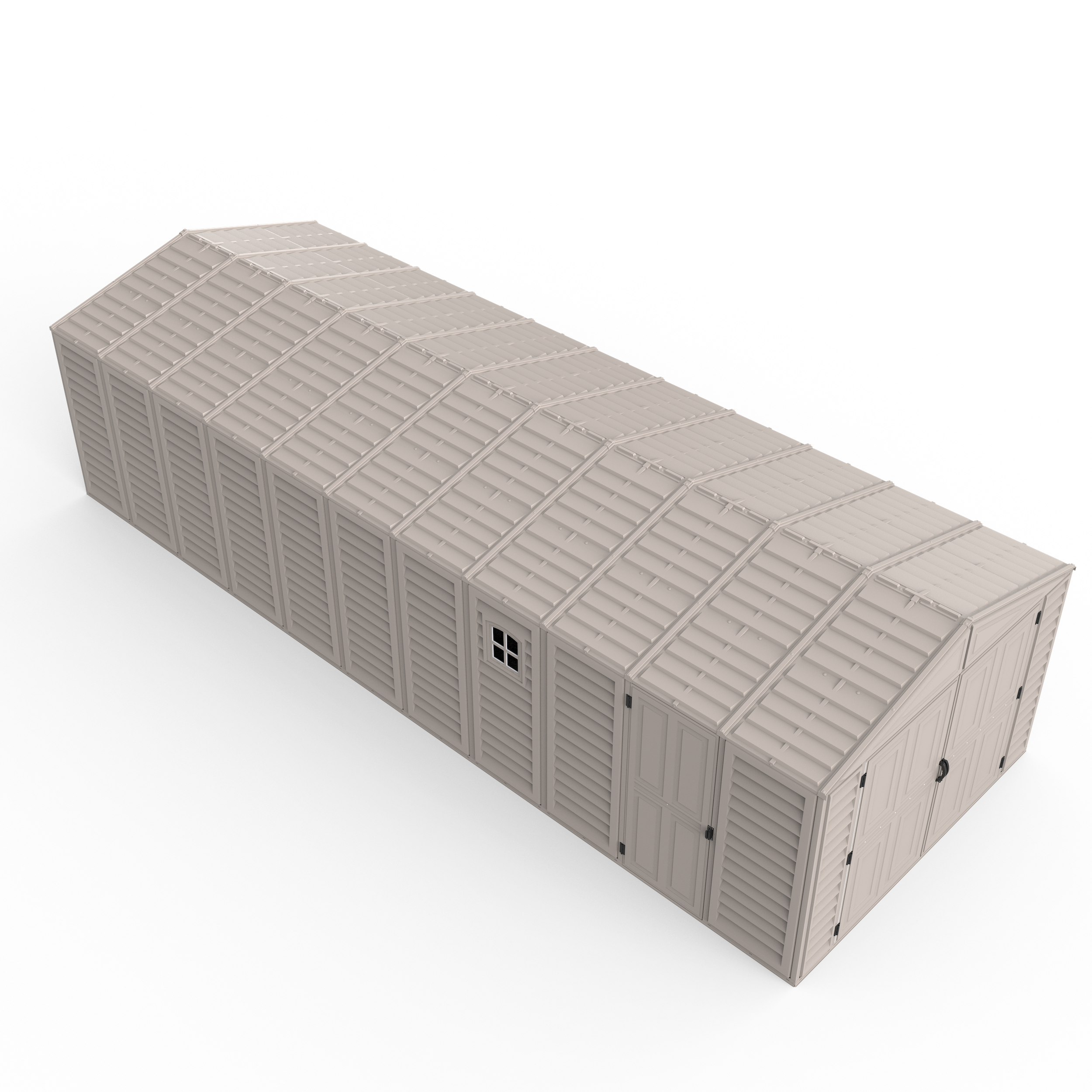 Duramax Garages DuraMax 10.5ft x 28.5ft Vinyl Garage with Foundation Kit and window