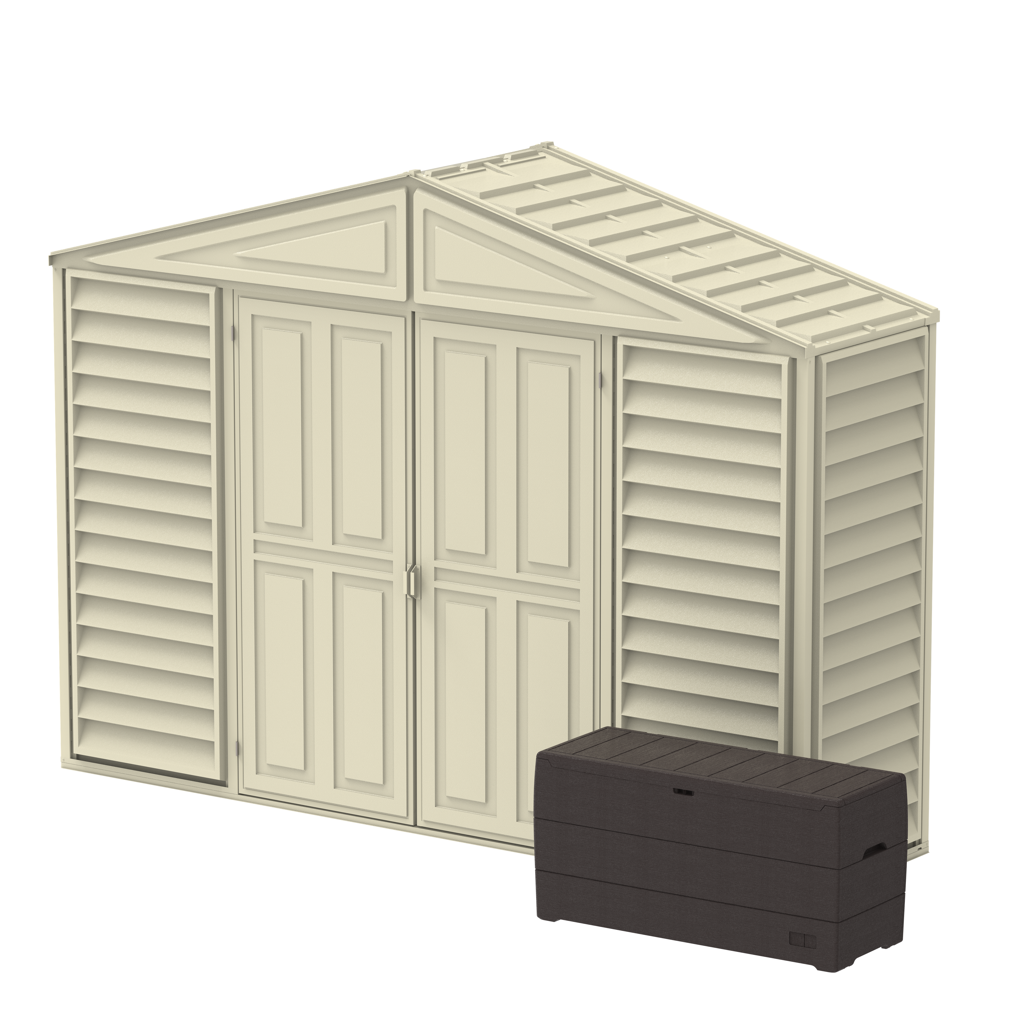 Duramax sheds DuraMax 10.5ft x 2.75ft SidePro Vinyl Shed with Foundation Kit