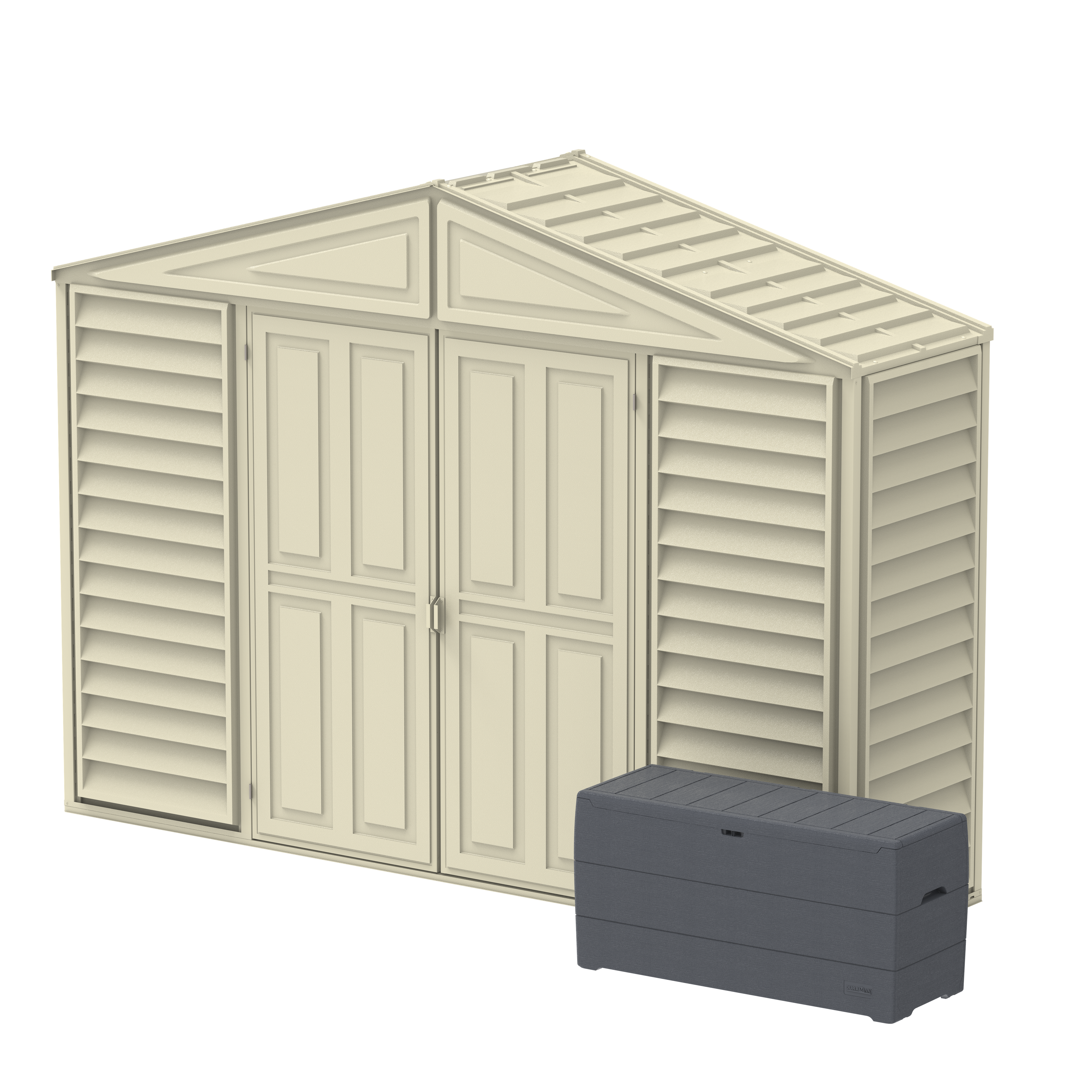 Duramax sheds DuraMax 10.5ft x 2.75ft SidePro Vinyl Shed with Foundation Kit