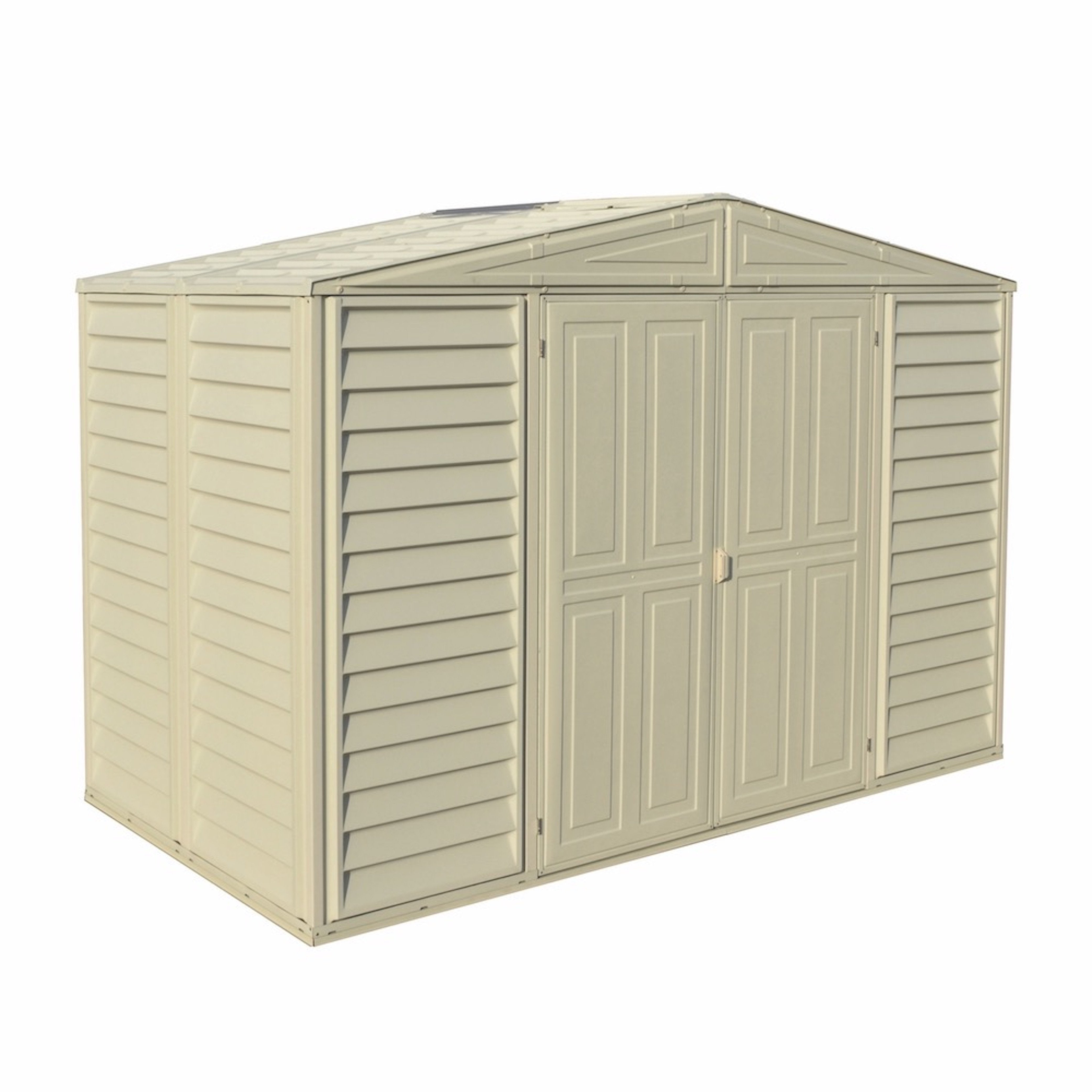 Duramax sheds DuraMax 10.5ft x 5ft Woodbridge Vinyl Shed with Foundation Kit