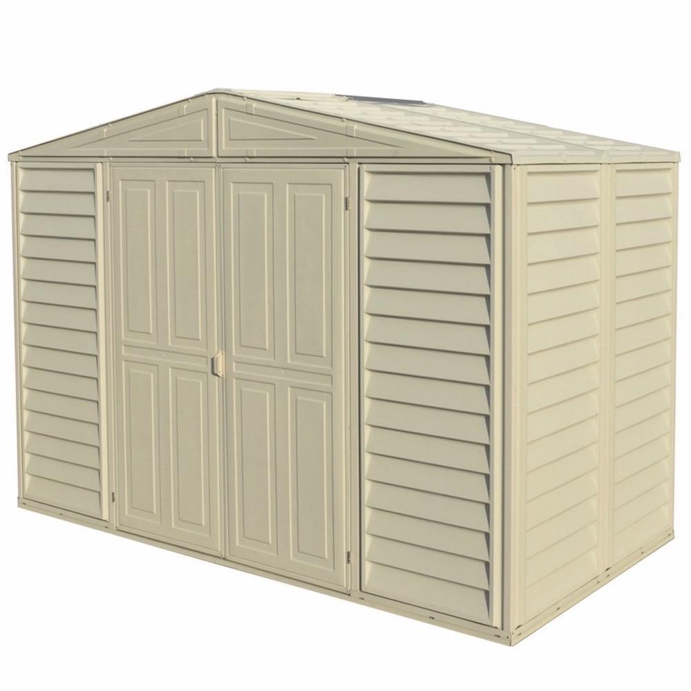 Duramax sheds DuraMax 10.5ft x 5ft Woodbridge Vinyl Shed with Foundation Kit