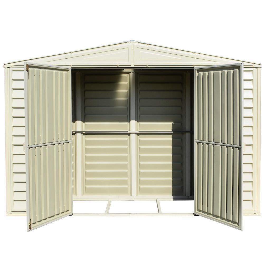 Duramax sheds DuraMax 10.5ft x 5ft Woodbridge Vinyl Shed with Foundation Kit