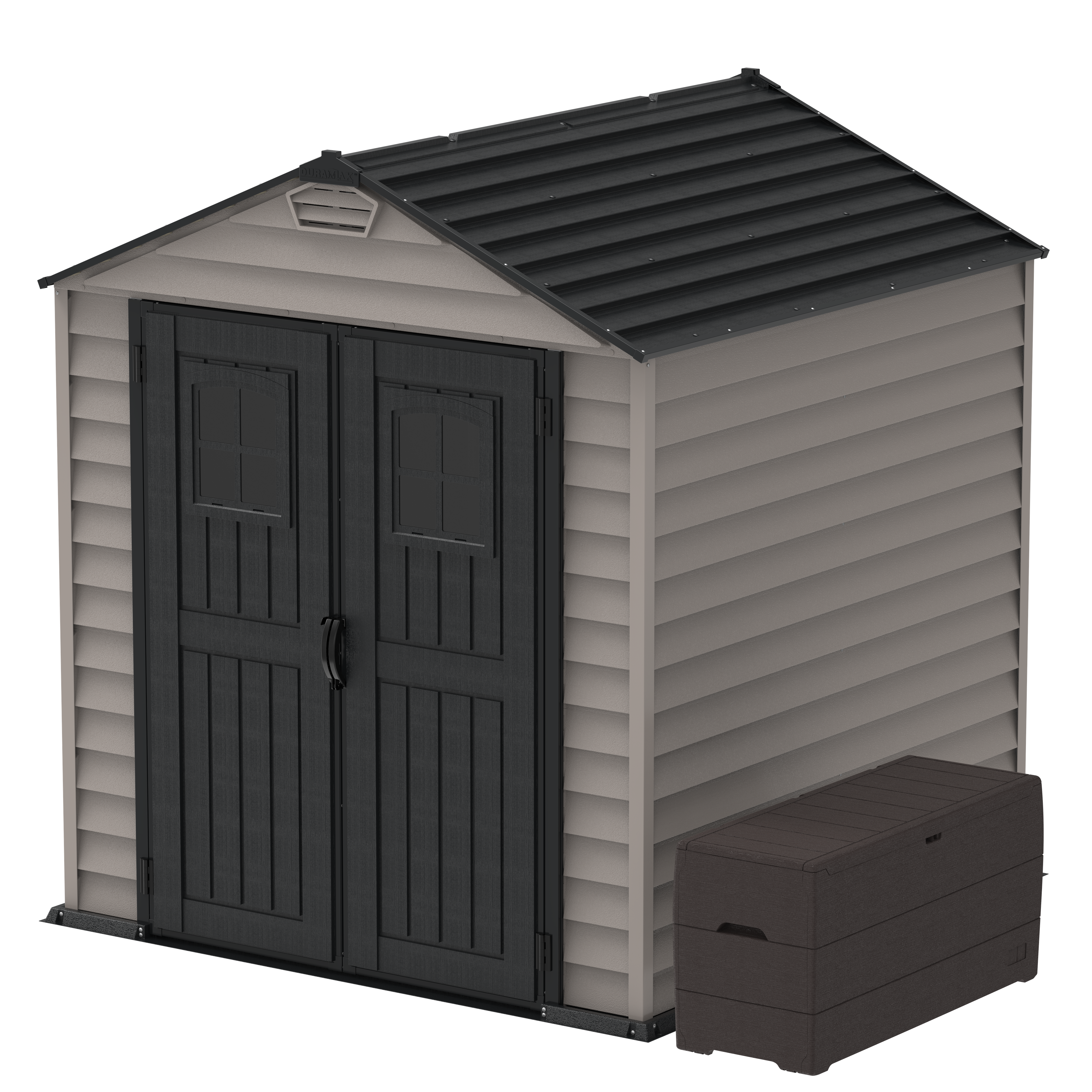Duramax sheds DuraMax 7ft x 7ft StoreMax Plus Vinyl Shed with Molded Floor