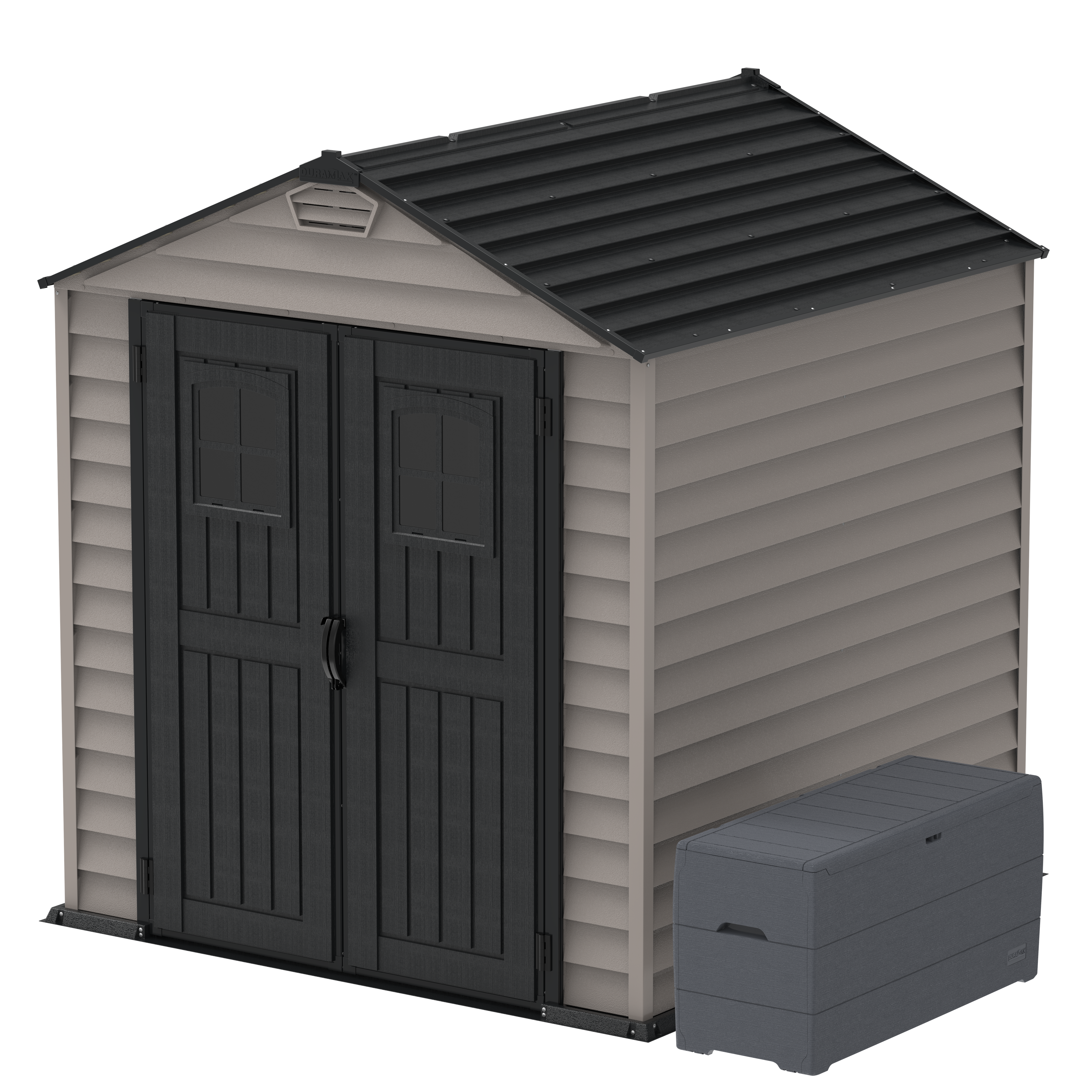 Duramax sheds DuraMax 7ft x 7ft StoreMax Plus Vinyl Shed with Molded Floor