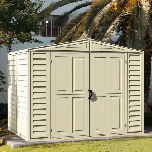 Duramax 8ft x 5.5ft Duramate Vinyl Shed with Foundation