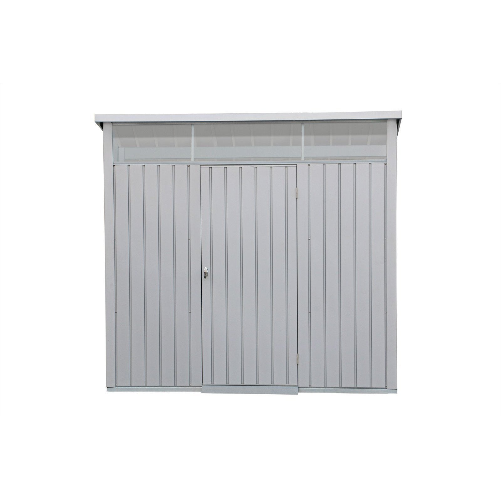 Duramax sheds Duramax 8ft x 6ft Palladium Premier Metal Shed Light Gray