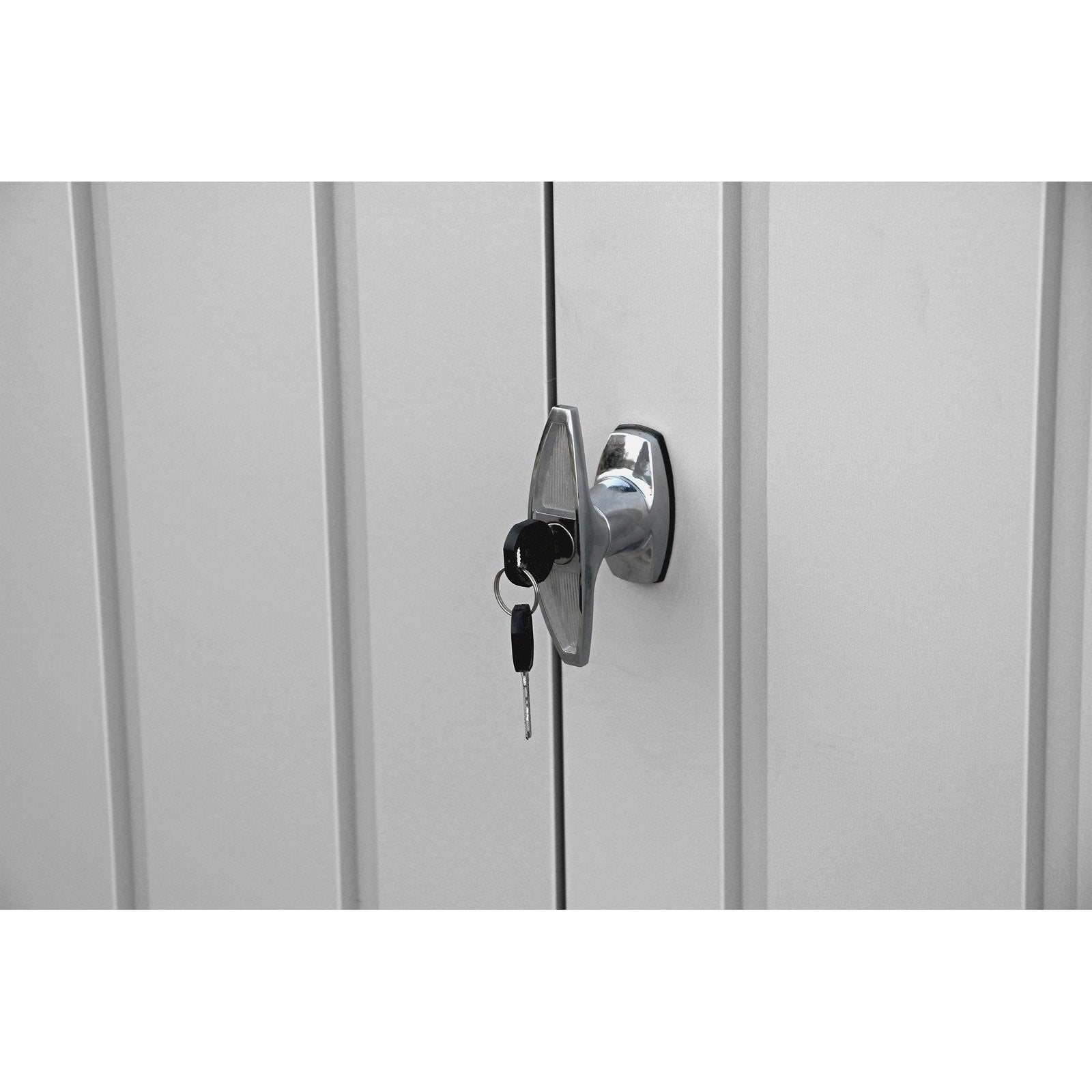 Duramax sheds Duramax 8ft x 6ft Palladium Premier Metal Shed Light Gray