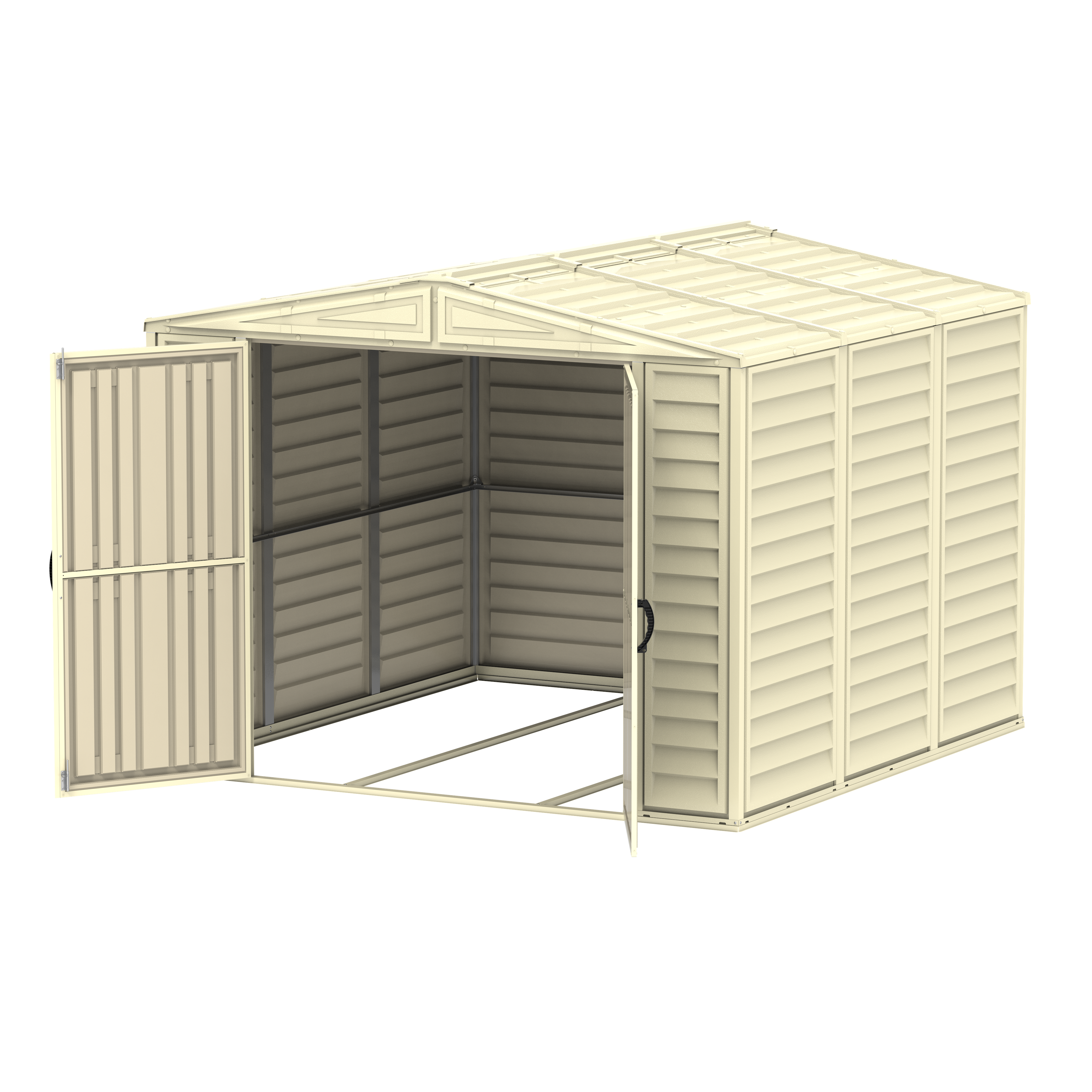 Duramax sheds Duramax 8ft x 8ft Duramate Vinyl Shed with Foundation Kit