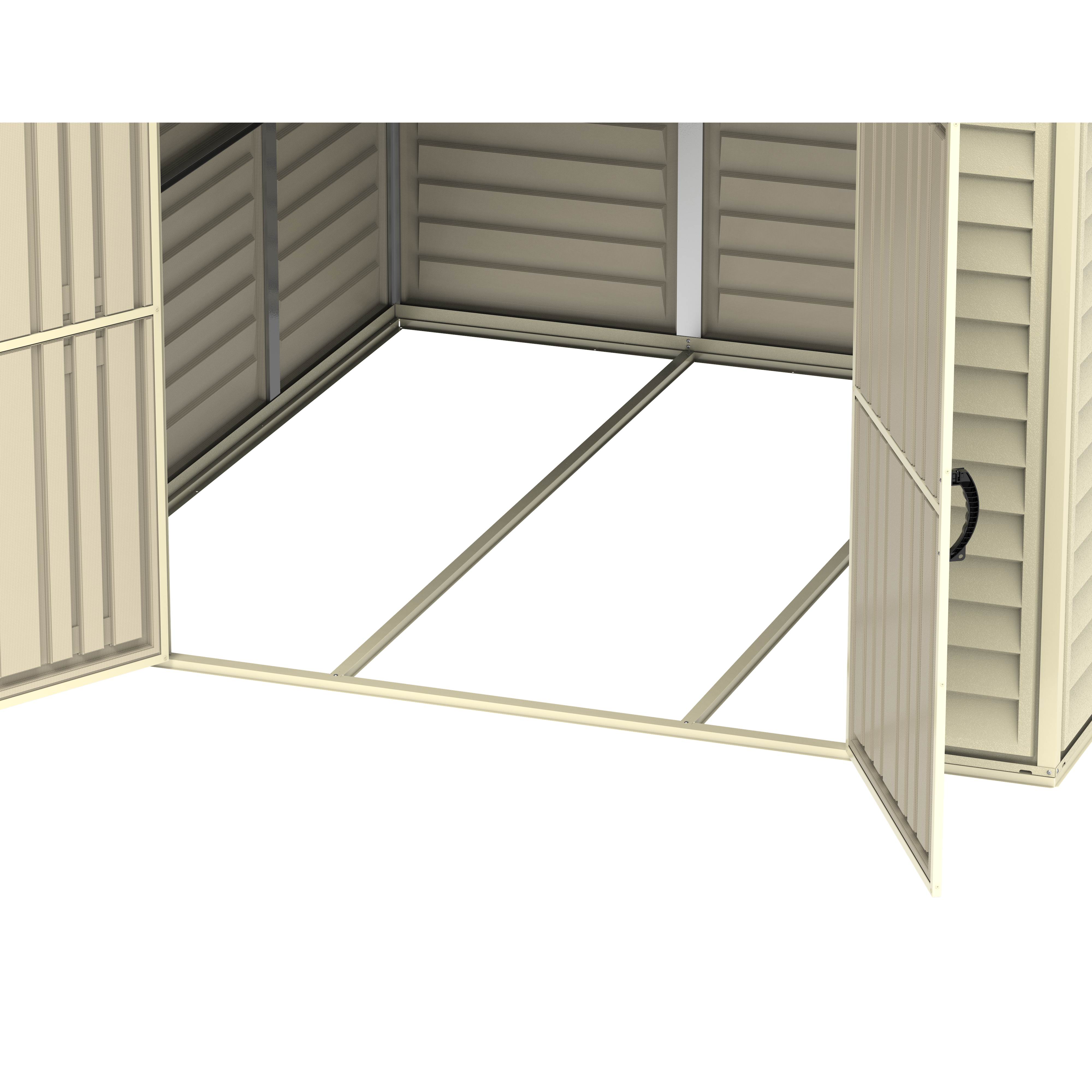 Duramax sheds Duramax 8ft x 8ft Duramate Vinyl Shed with Foundation Kit