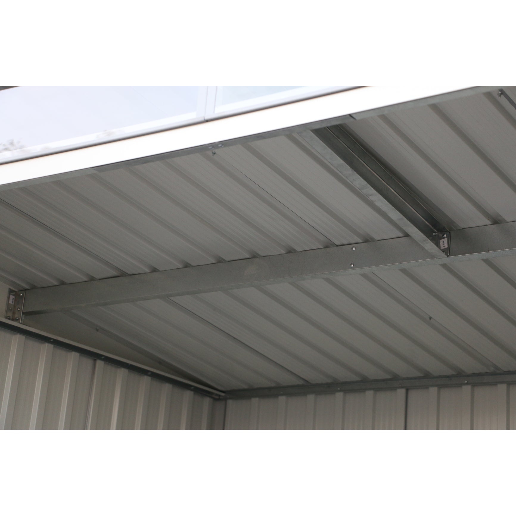 Duramax sheds Duramax TOP Pent Roof Skylight 8 x 6 Metal Shed - Light Gray