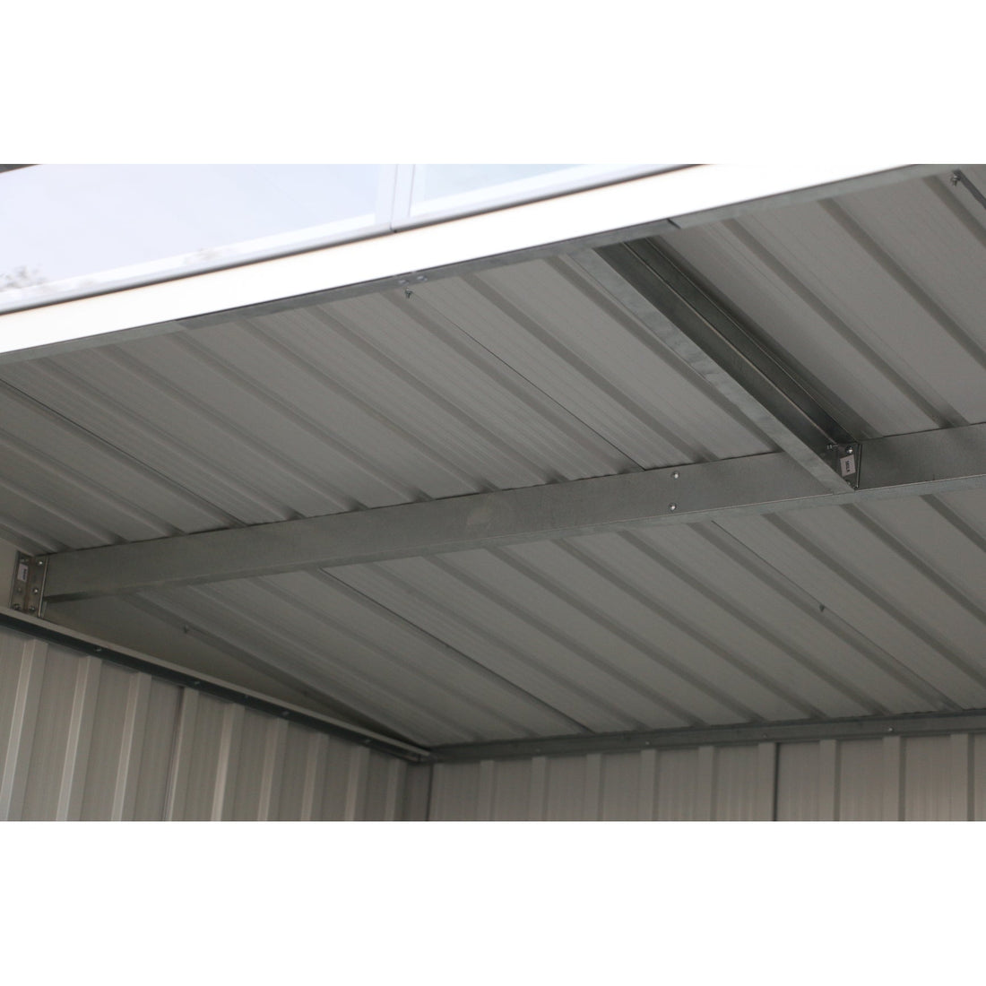 Duramax sheds Duramax TOP Pent Roof Skylight 8 x 6 Metal Shed - Light Gray