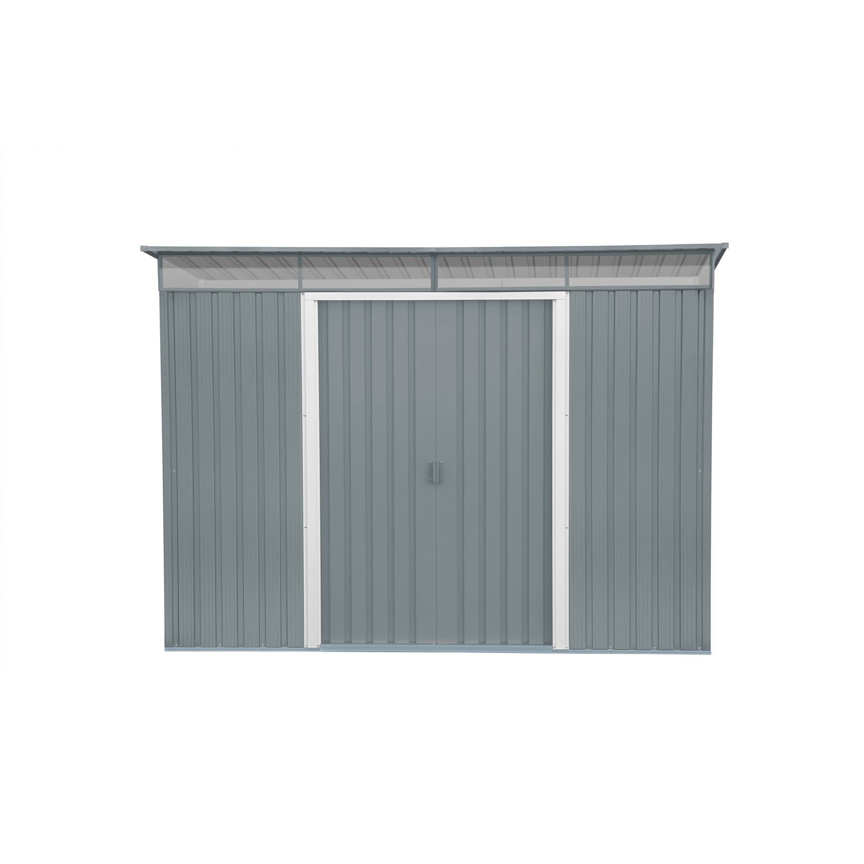 Duramax sheds Duramax TOP Pent Roof Skylight 8 x 6 Metal Shed - Light Gray