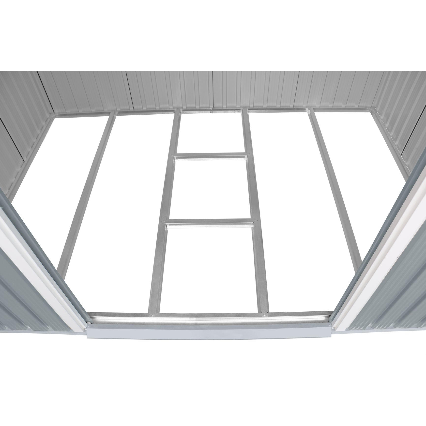 Duramax sheds Duramax TOP Pent Roof Skylight 8 x 6 Metal Shed - Light Gray