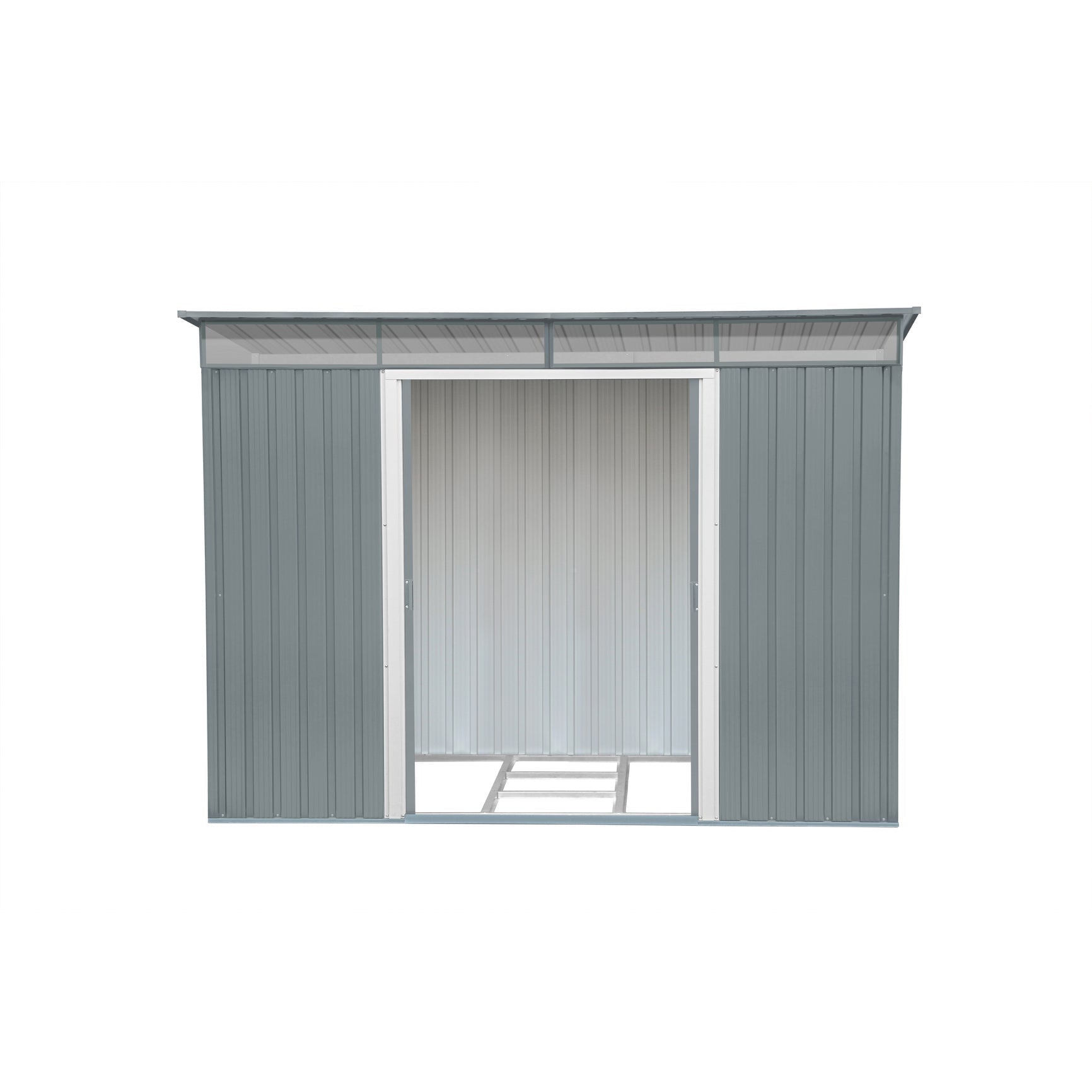 Duramax sheds Duramax TOP Pent Roof Skylight 8 x 6 Metal Shed - Light Gray