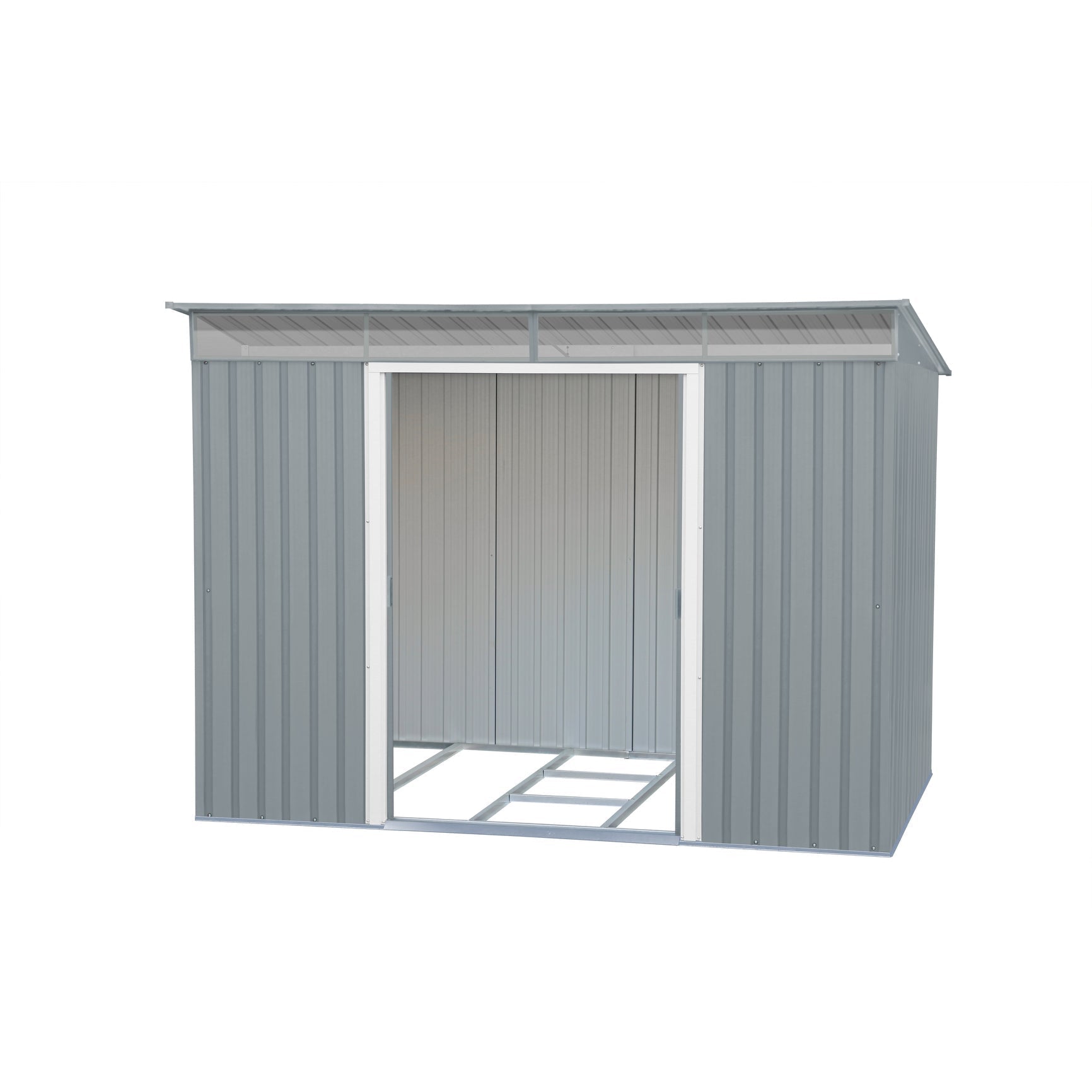 Duramax sheds Duramax TOP Pent Roof Skylight 8 x 6 Metal Shed - Light Gray