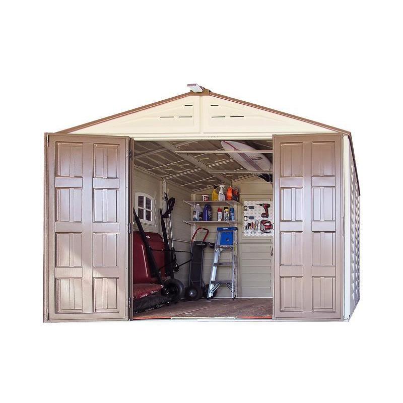 Duramax Vinyl Sheds DuraMax 10.5 ft x 8ft Woodbridge Plus Shed w/ Foundation Kit & Window