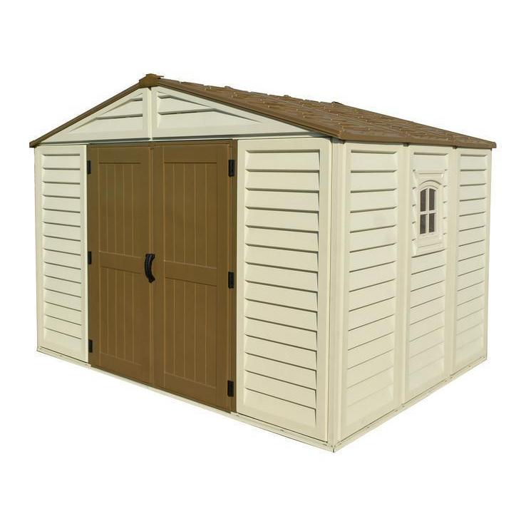 Duramax Vinyl Sheds DuraMax 10.5 ft x 8ft Woodbridge Plus Shed w/ Foundation Kit & Window