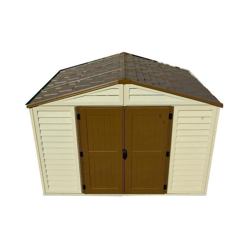 Duramax Vinyl Sheds DuraMax 10.5 ft x 8ft Woodbridge Plus Shed w/ Foundation Kit & Window